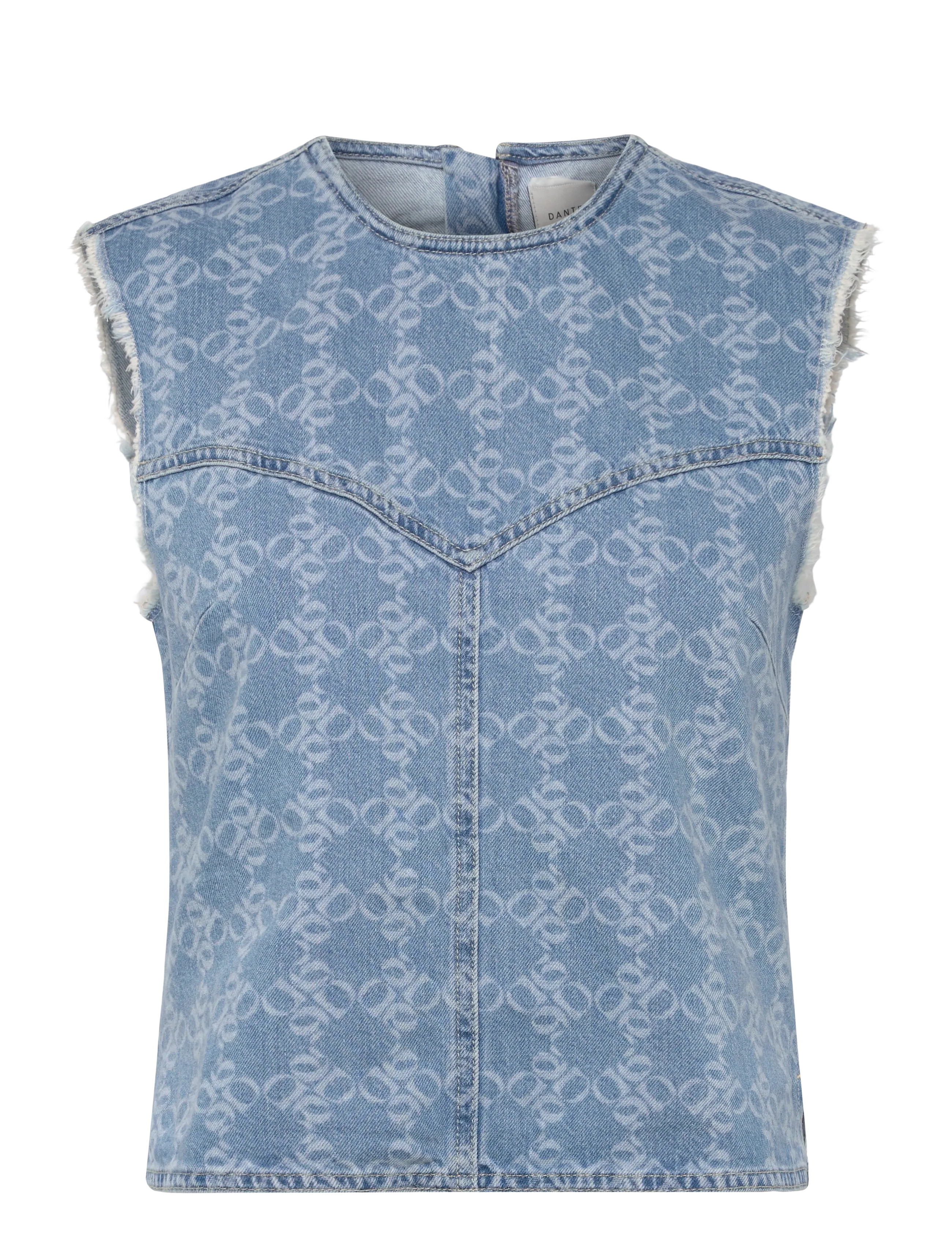 Dante6 - Dante6-Laia monogram jeans top - Ärmellose tops - skywash blue - 0