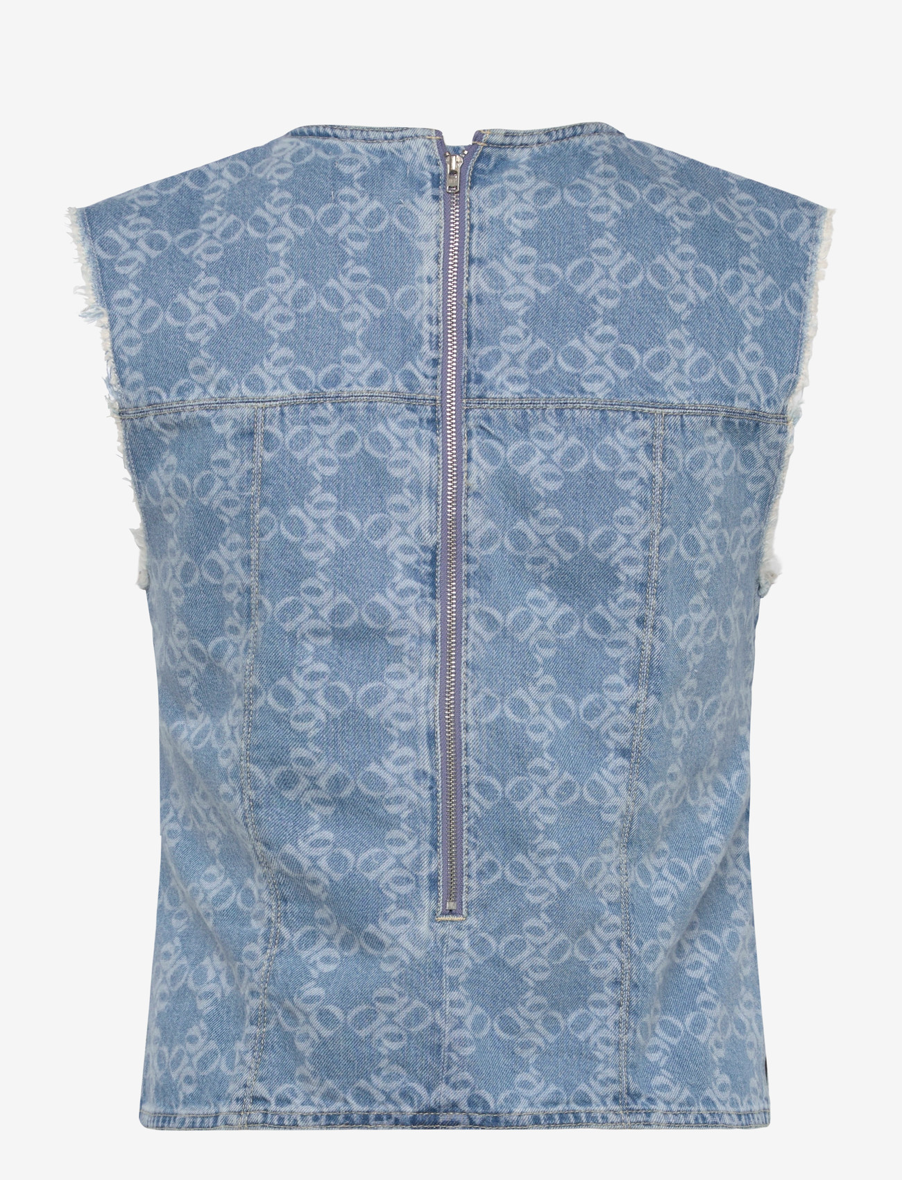 Dante6 - Dante6-Laia monogram jeans top - tanktops - skywash blue - 1