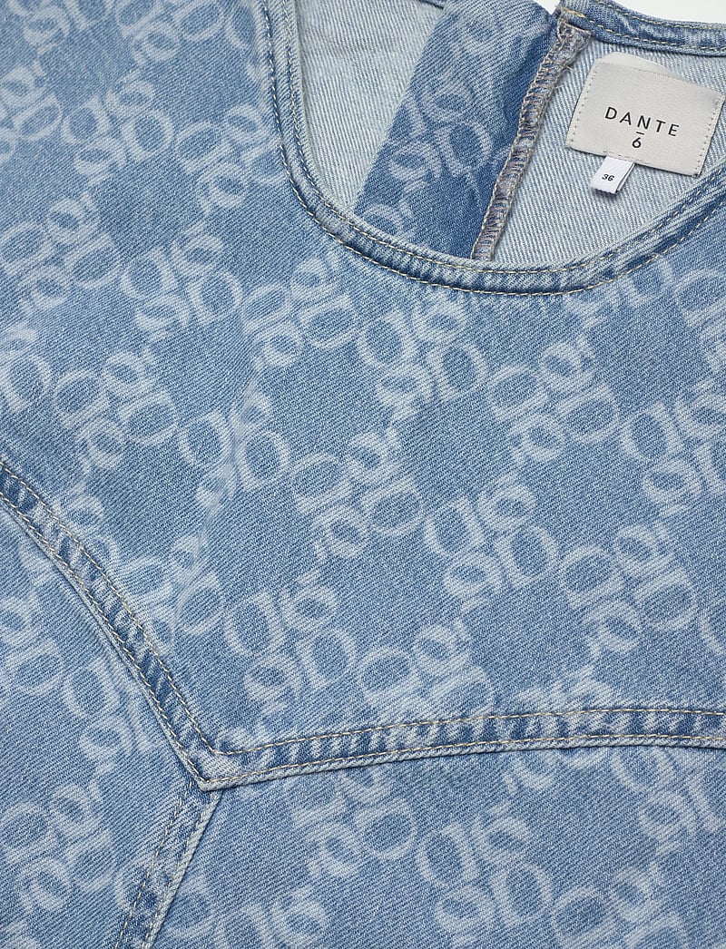 Dante6 - Dante6-Laia monogram jeans top - tanktops - skywash blue - 2