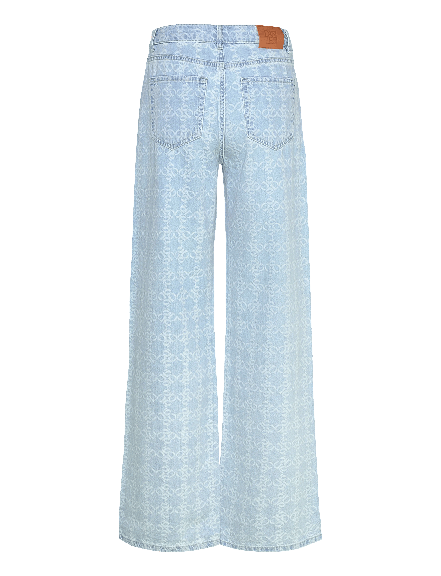 Dante6 - Dante6-Nuit wideleg monogram jeans - brede jeans - skywash blue - 1