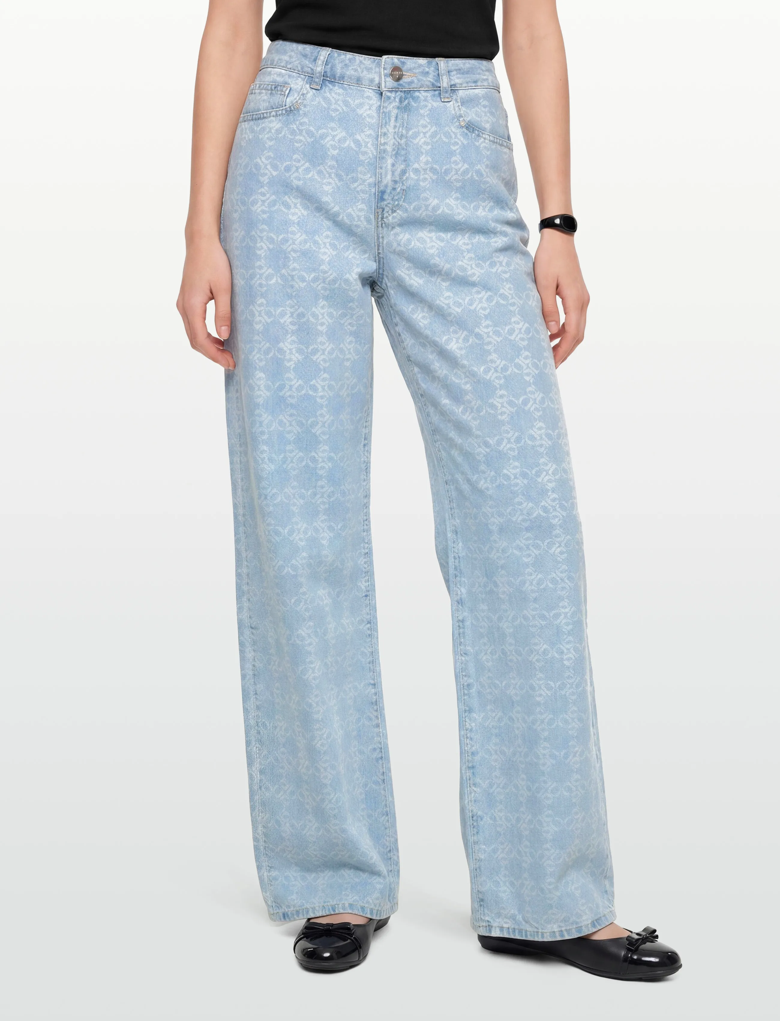 Dante6 - Dante6-Nuit wideleg monogram jeans - vida jeans - skywash blue - 3