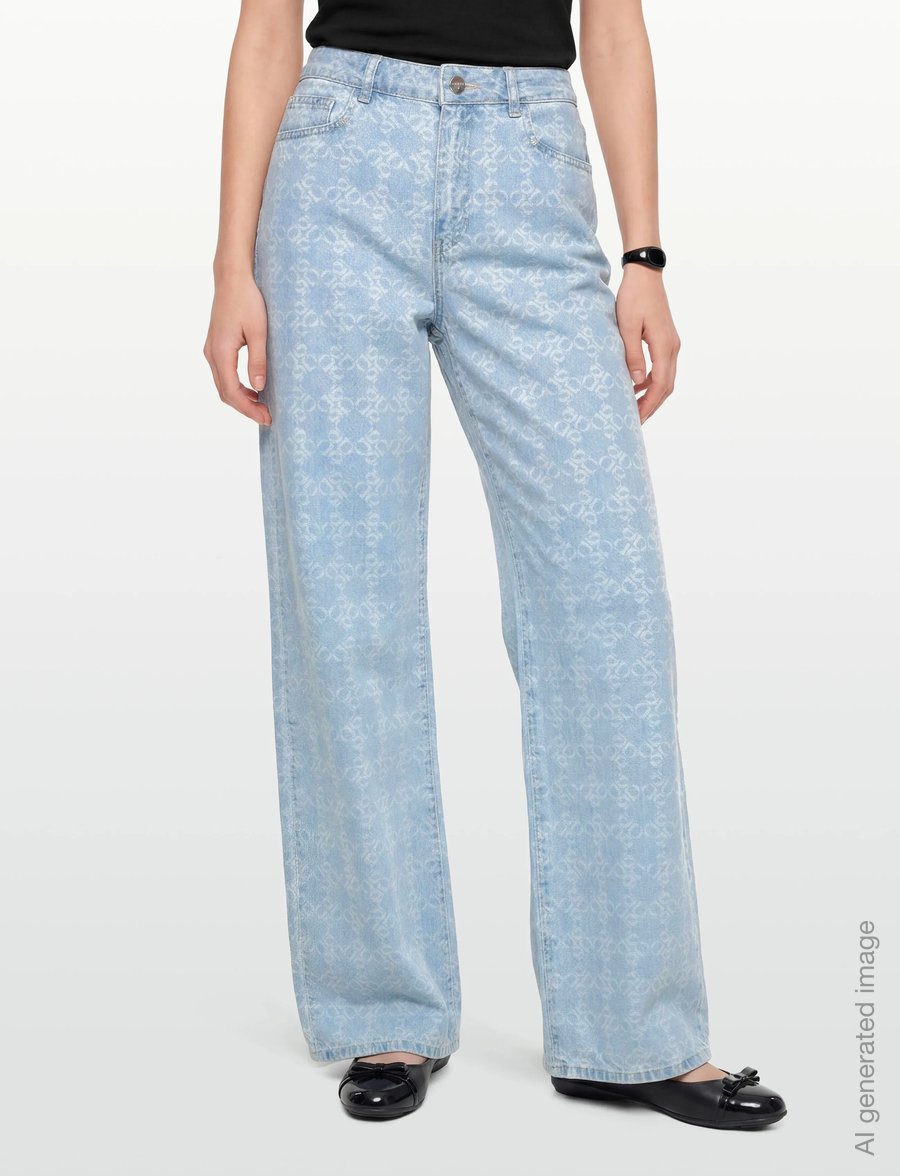 Dante6 - Dante6-Nuit wideleg monogram jeans - hosen mit weitem bein - skywash blue - 3