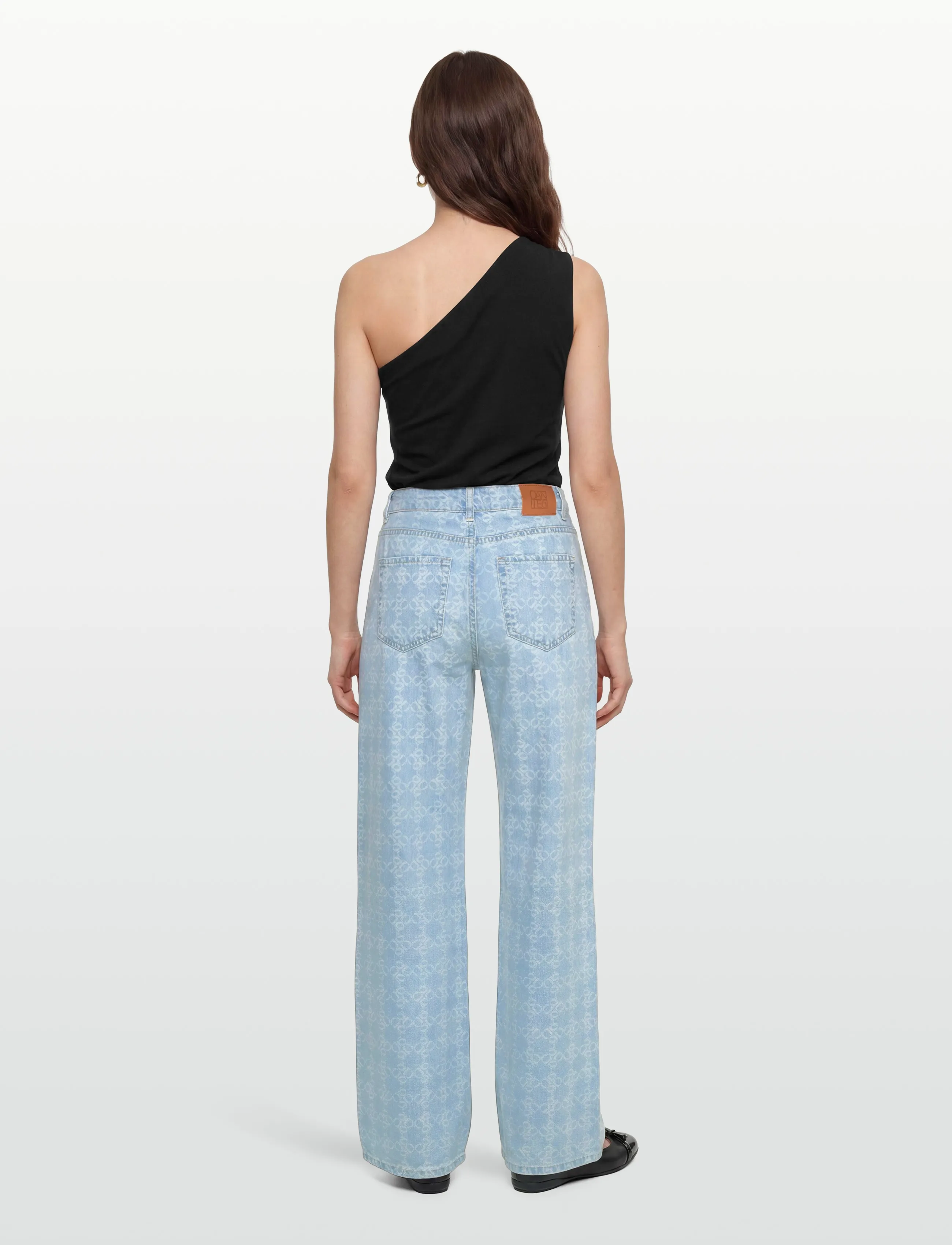 Dante6 - Dante6-Nuit wideleg monogram jeans - vida jeans - skywash blue - 4