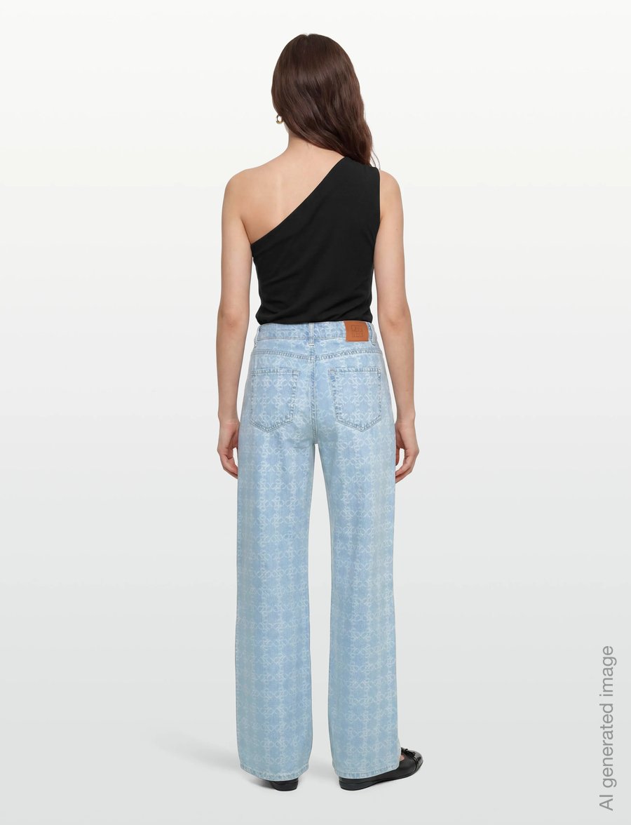 Dante6 - Dante6-Nuit wideleg monogram jeans - hosen mit weitem bein - skywash blue - 4