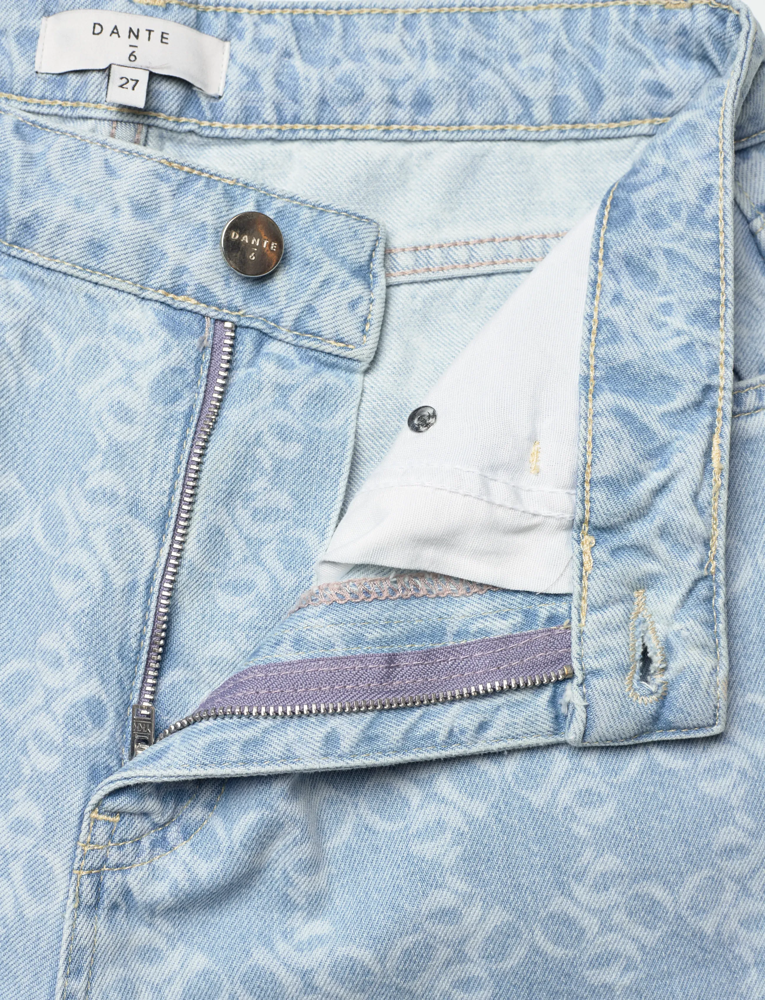 Dante6 - Dante6-Nuit wideleg monogram jeans - brede jeans - skywash blue - 3