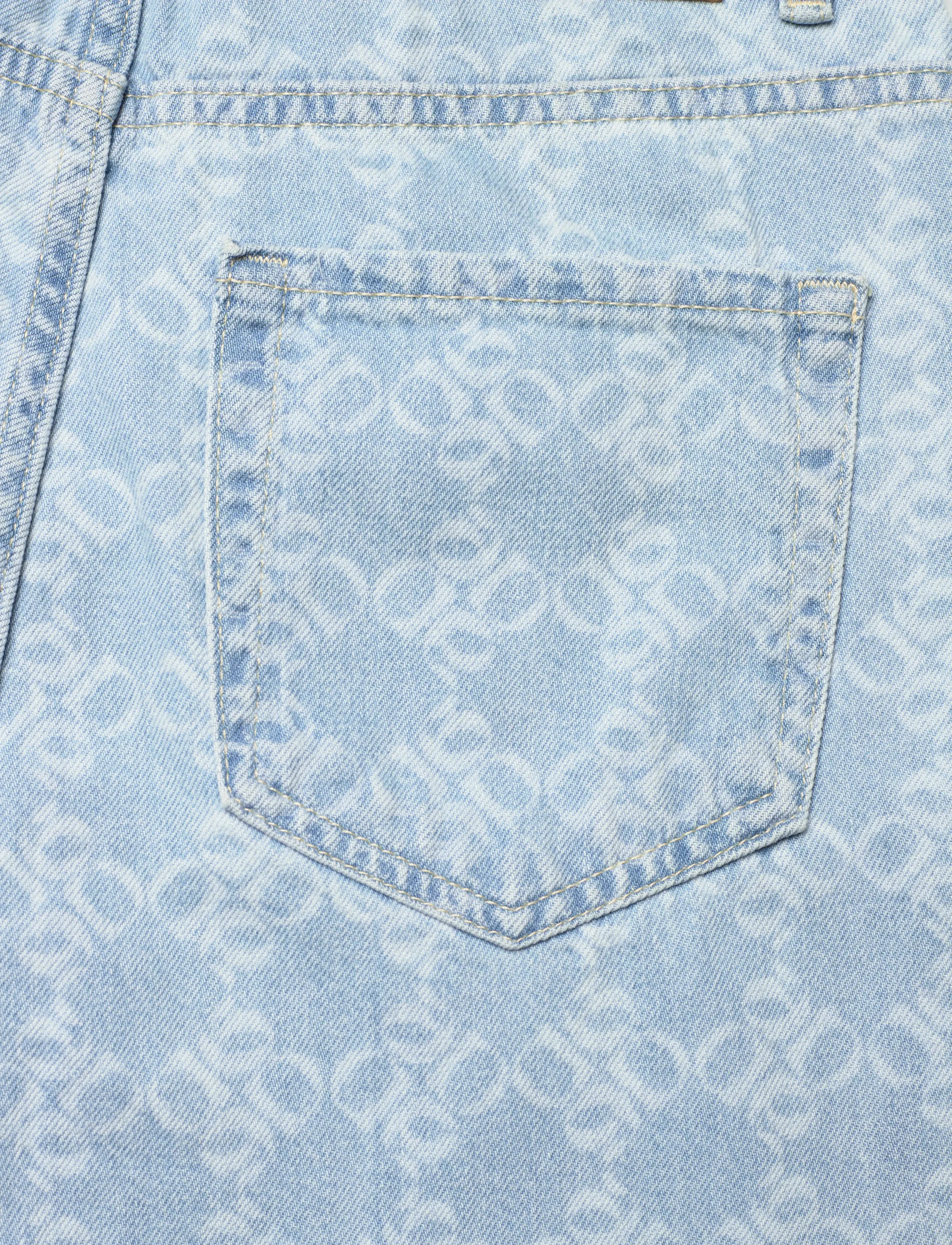 Dante6 - Dante6-Nuit wideleg monogram jeans - brede jeans - skywash blue - 4