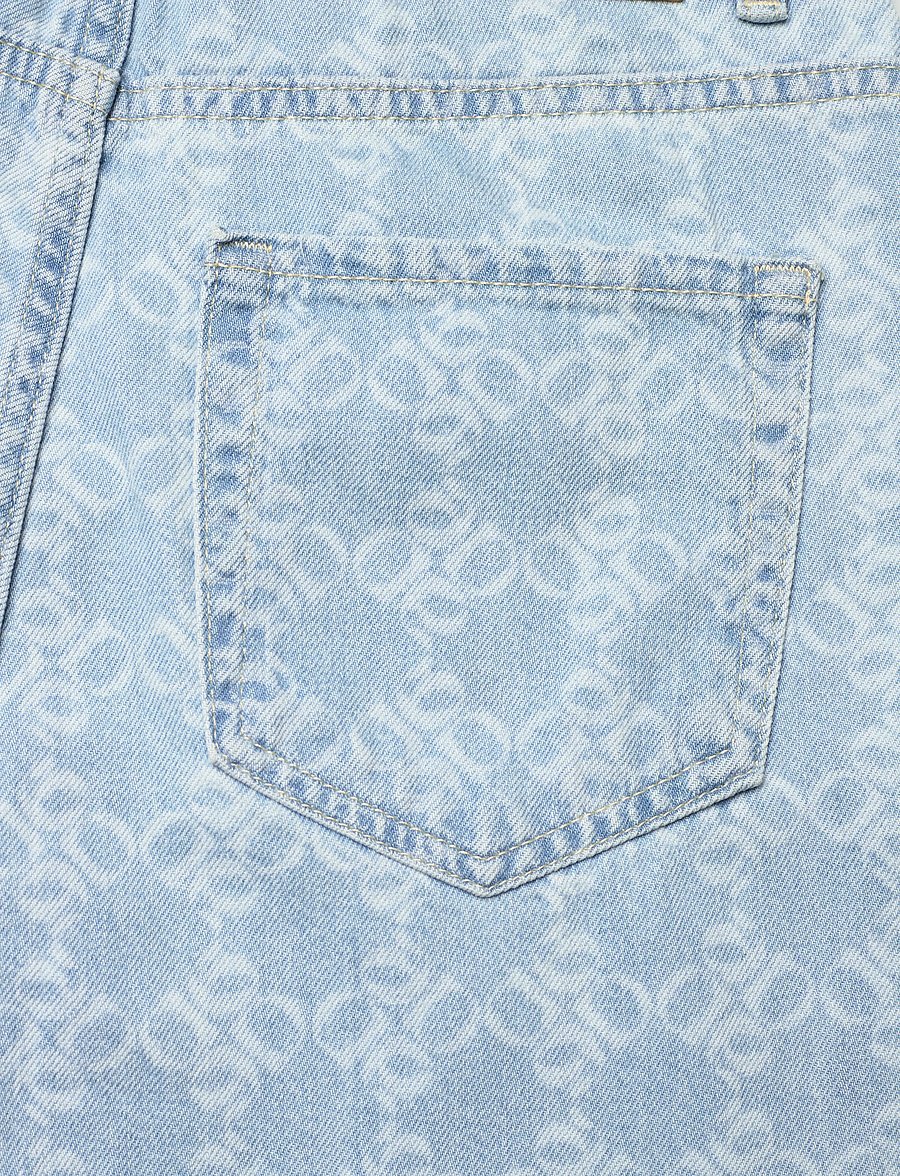 Dante6 - Dante6-Nuit wideleg monogram jeans - brede jeans - skywash blue - 4