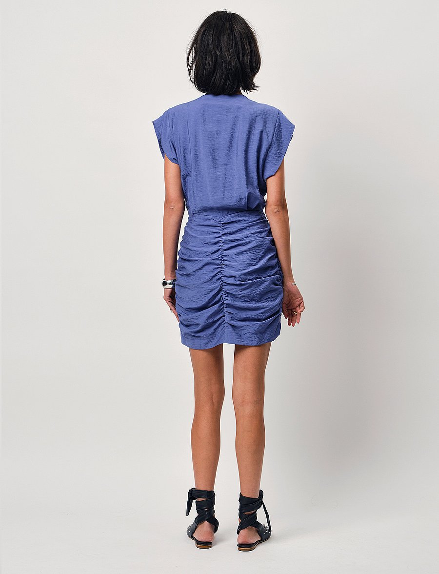 Dante6 - Dante6-Darcy drapey dress - omlottklänningar - twilight blue - 4