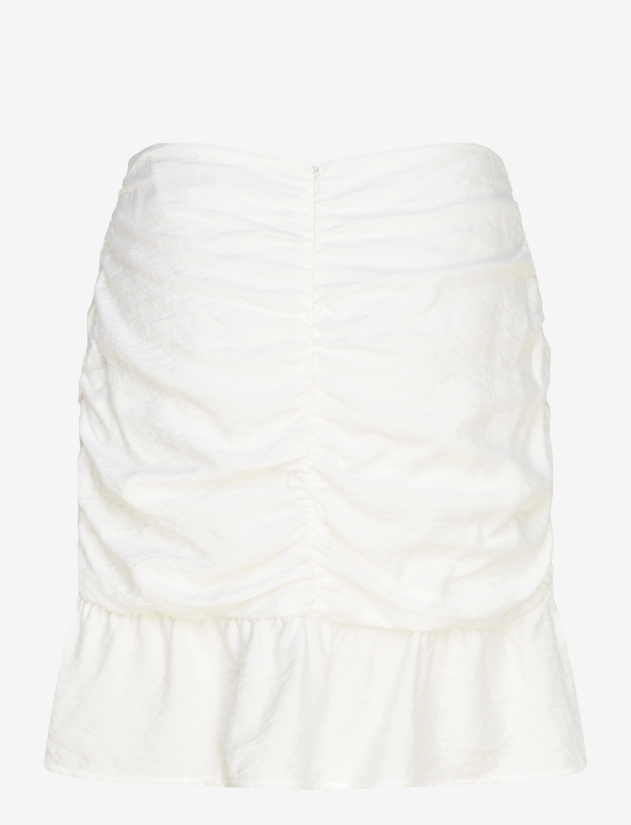 Dante6 - Dante6-Krissy drapey mini skirt - short skirts - milk white - 1