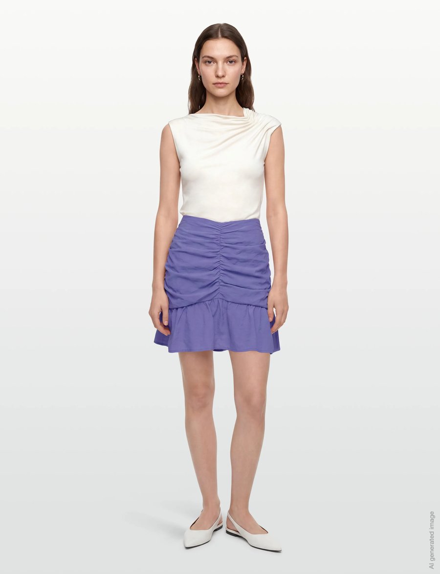 Dante6 - Dante6-Krissy drapey mini skirt - kurze röcke - twilight blue - 0