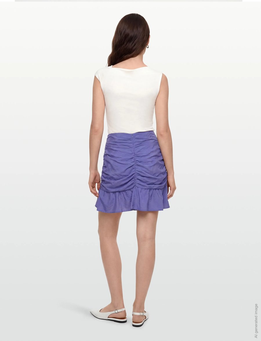 Dante6 - Dante6-Krissy drapey mini skirt - kurze röcke - twilight blue - 4
