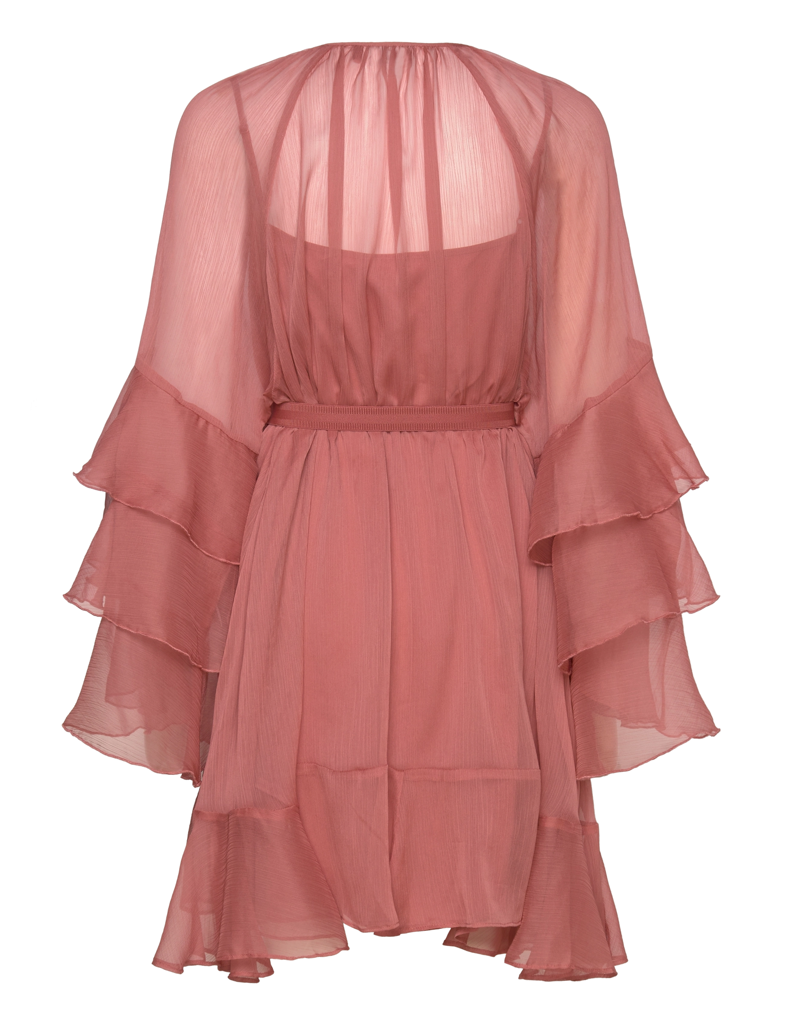 Dante6 - Dante6-Solstice boho chiffon short dress - amber glow - 2