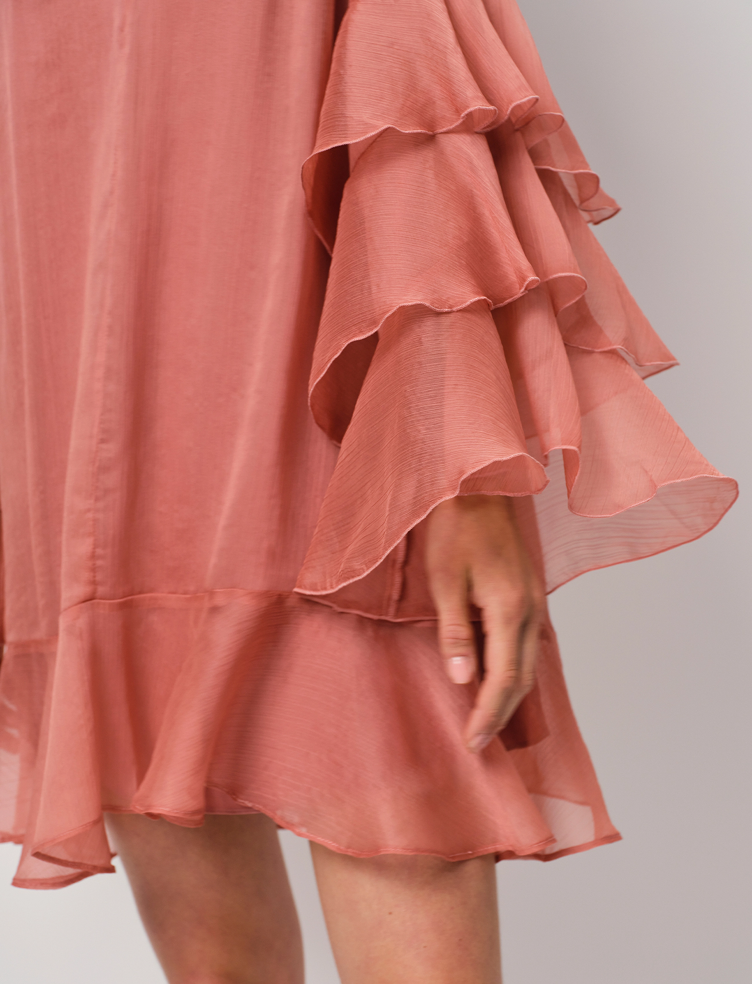 Dante6 - Dante6-Solstice boho chiffon short dress - amber glow - 5
