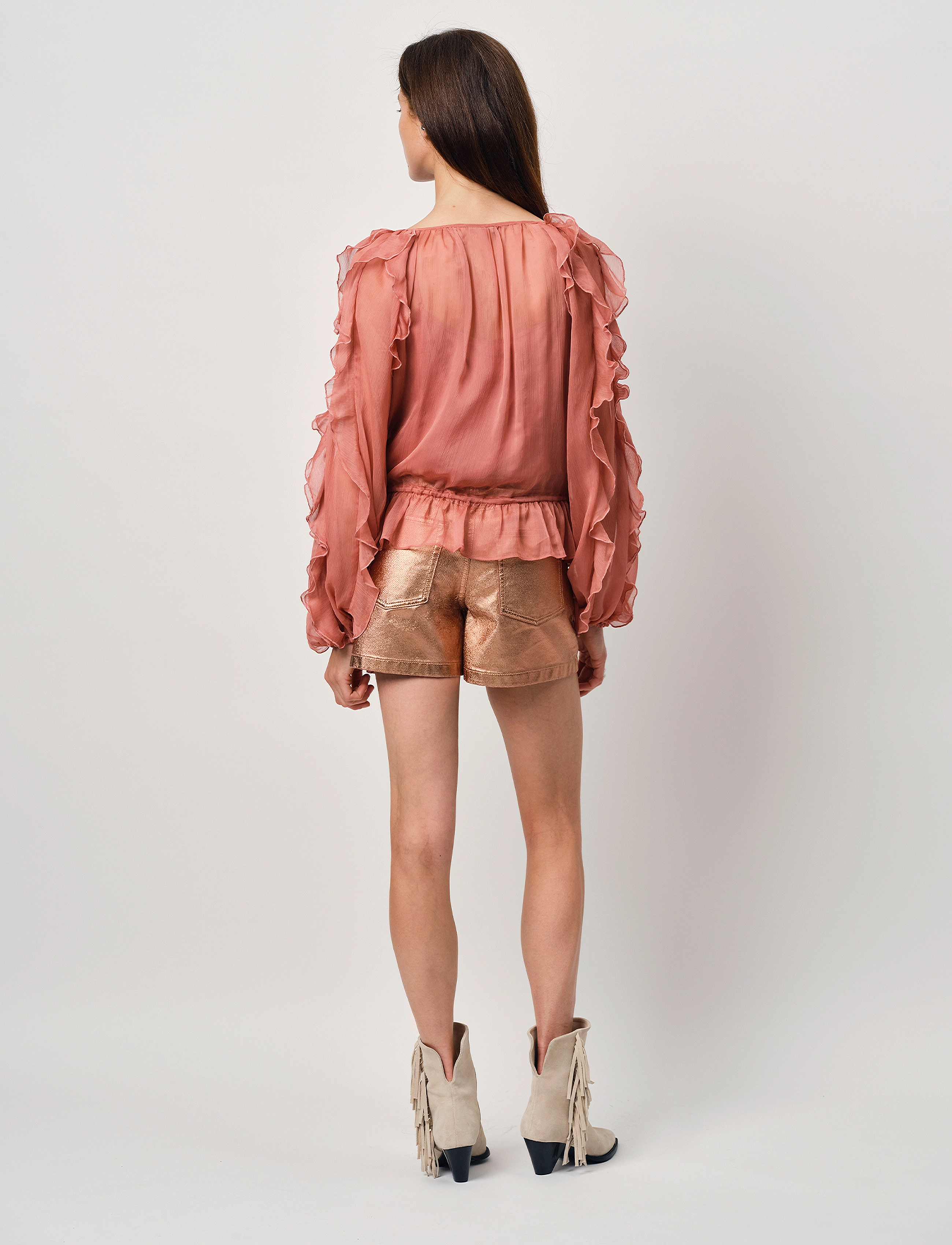 Dante6 - Dante6-Sinner boho chiffon top - amber glow - 5