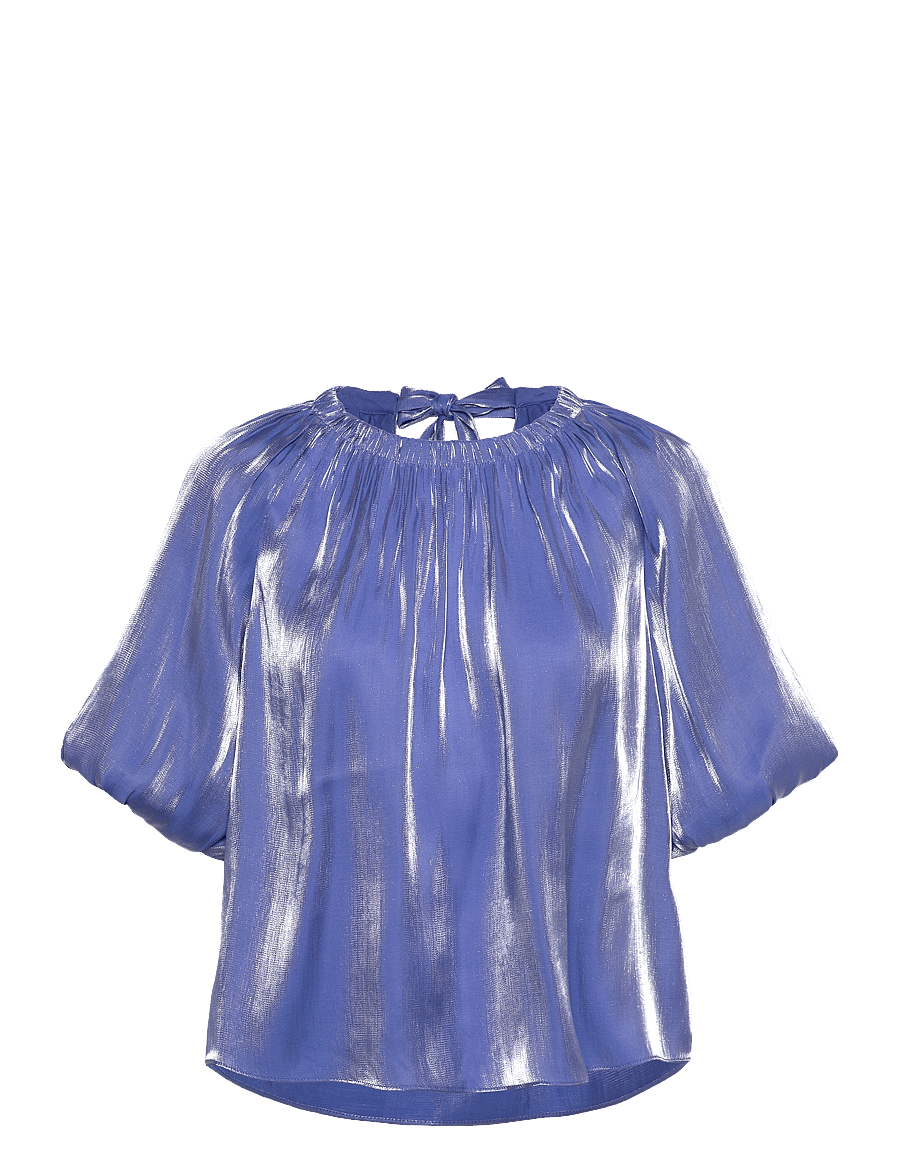 Dante6 - Dante6-Simo shimmer back detail top - t-shirts - cornflower blue - 1