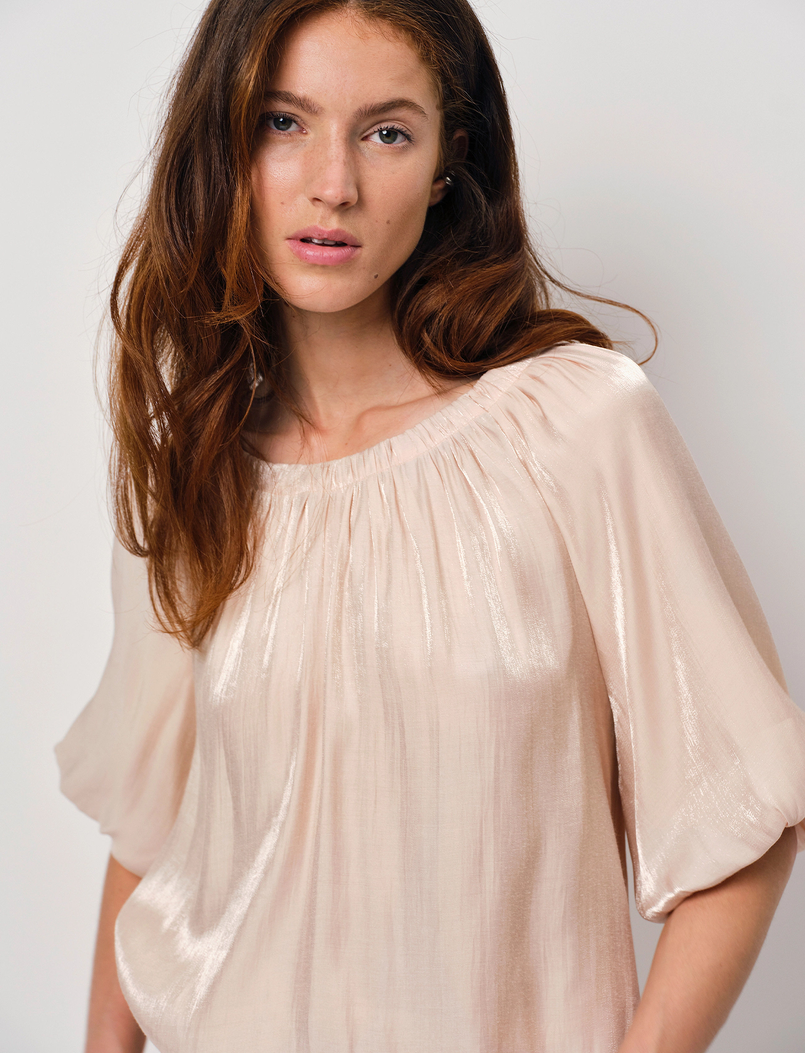 Dante6 - Dante6-Simo shimmer back detail top - t-shirts - peach fuzz - 3