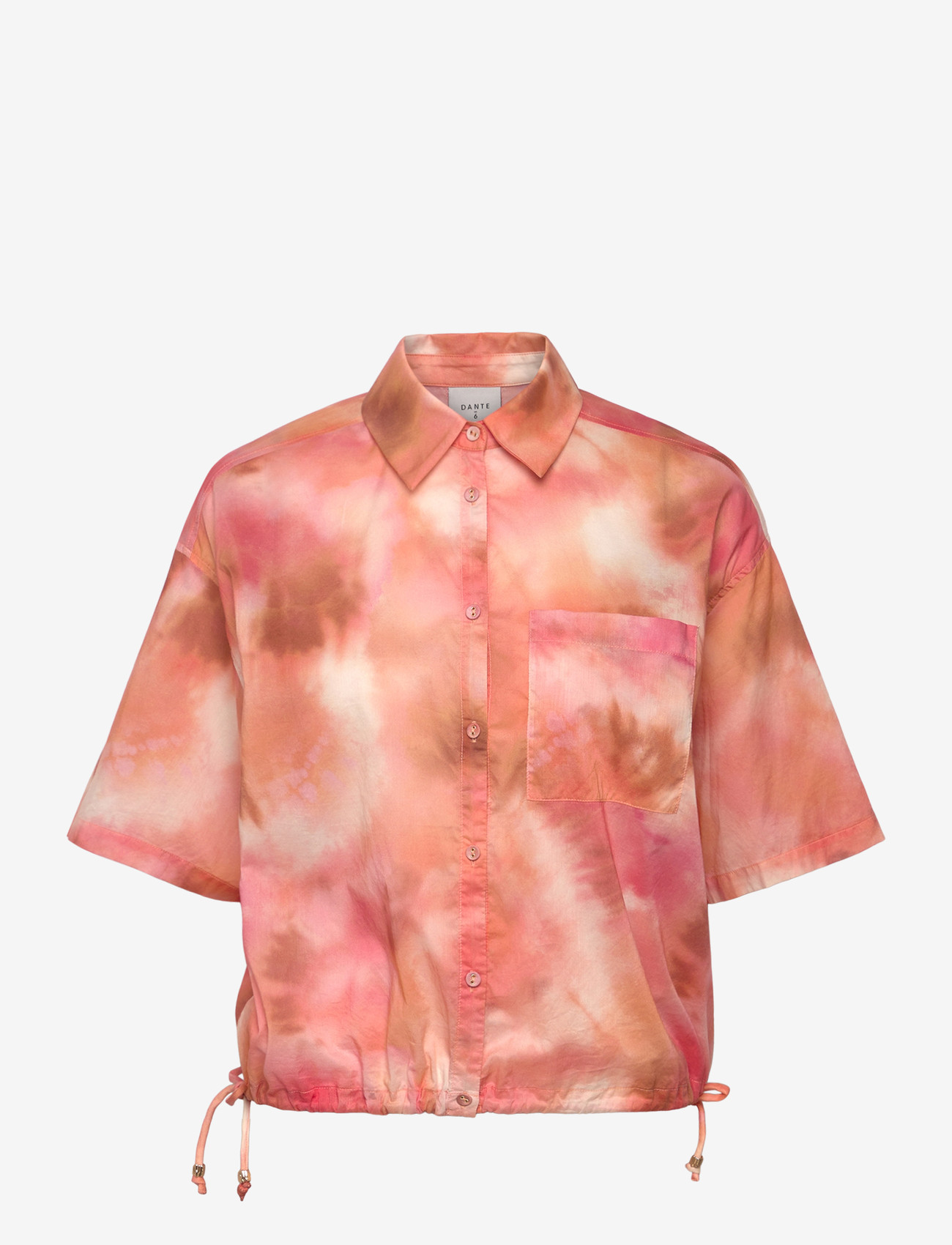 Dante6 - Dante6-Bardot cropped printed shirt - kurzärmlige hemden - multicolour - 0