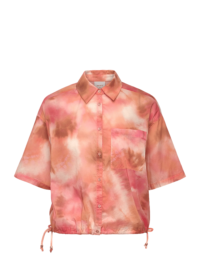 Dante6 - Dante6-Bardot cropped printed shirt - kurzärmlige hemden - multicolour - 0