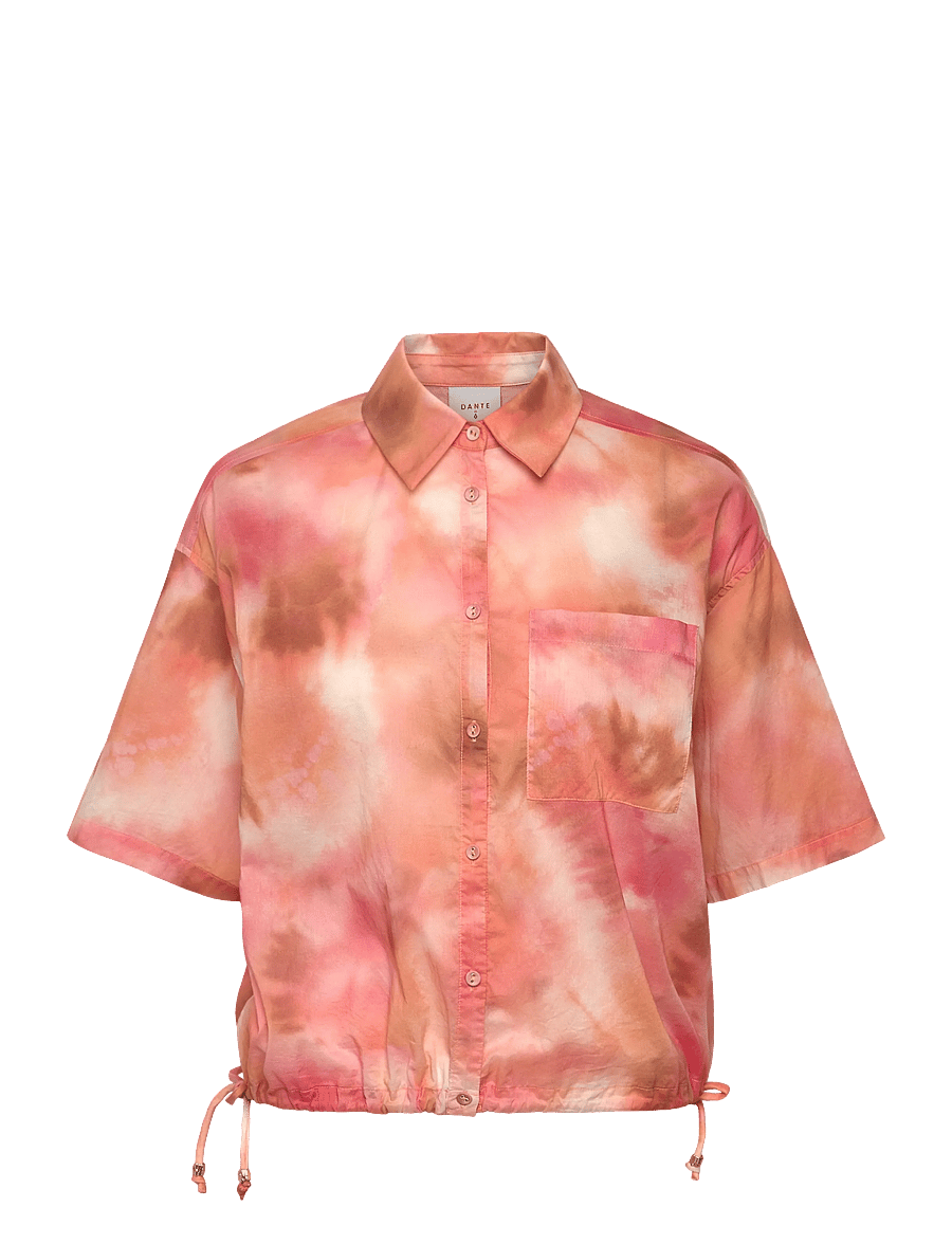 Dante6 - Dante6-Bardot cropped printed shirt - kortærmede skjorter - multicolour - 0