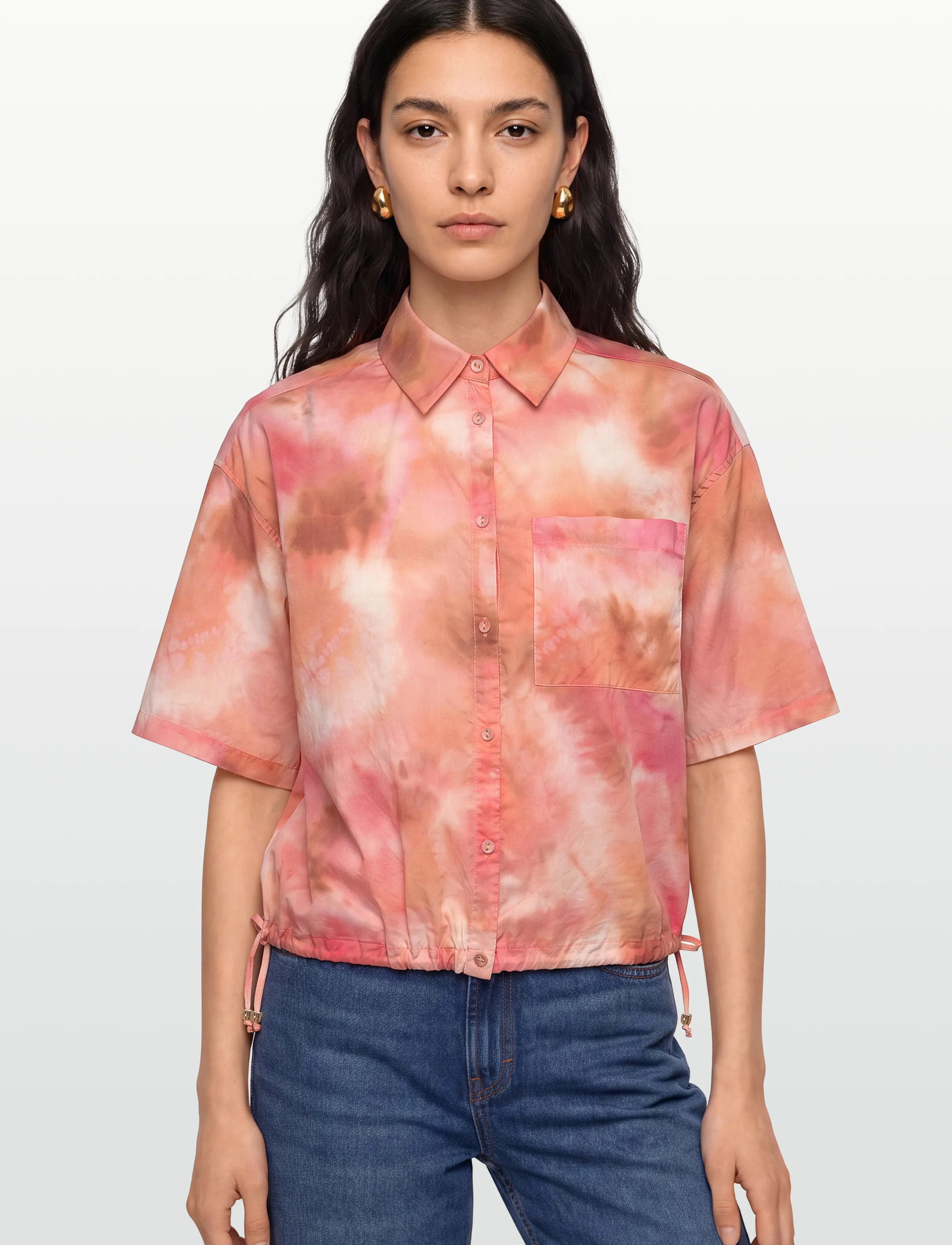 Dante6 - Dante6-Bardot cropped printed shirt - kortärmade skjortor - multicolour - 3