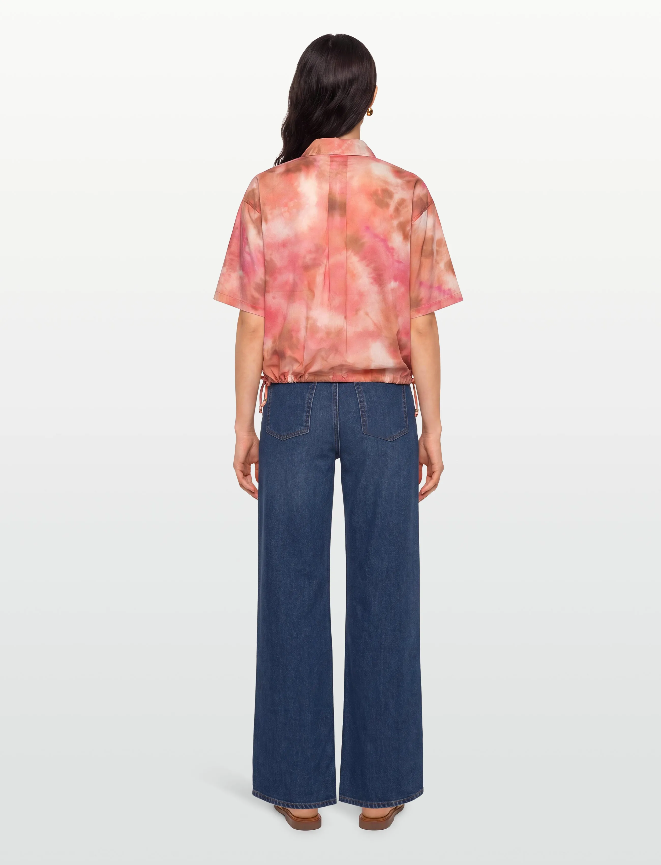 Dante6 - Dante6-Bardot cropped printed shirt - kortärmade skjortor - multicolour - 4