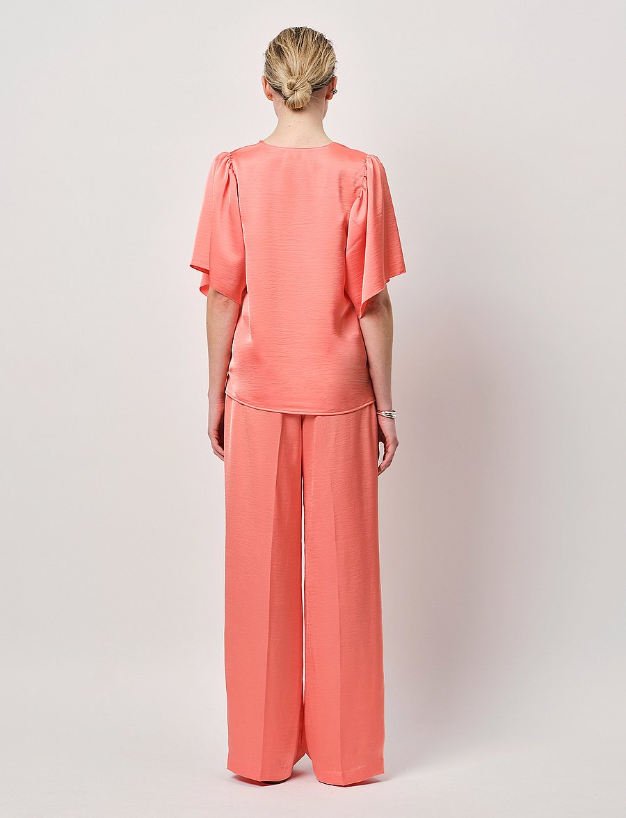 Dante6 - Dante6-Jules satin smart pants - dressbukser - radiant apricot - 3