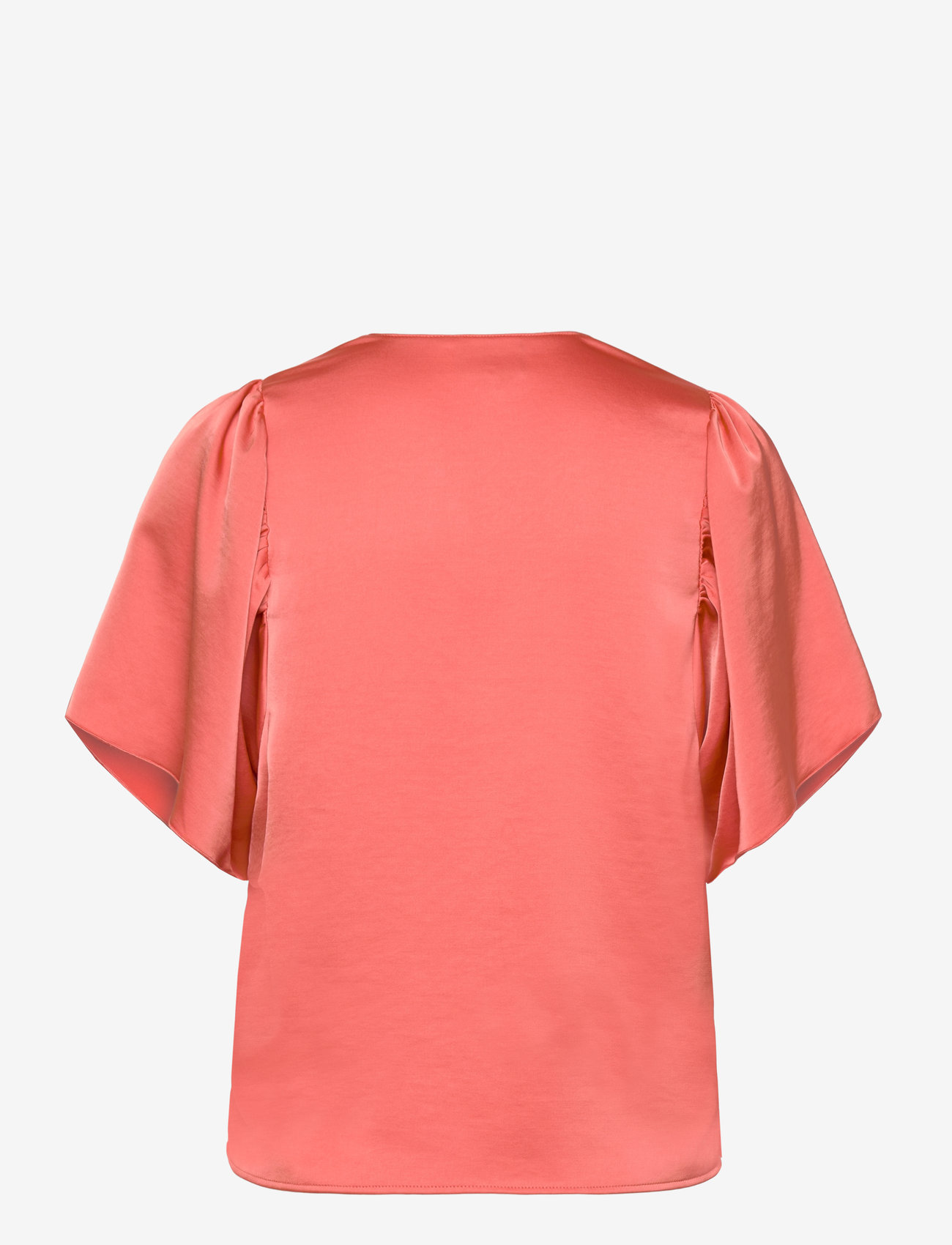 Dante6 - Dante6-Arvi satin butterfly sleeve top - t-shirts - radiant apricot - 2