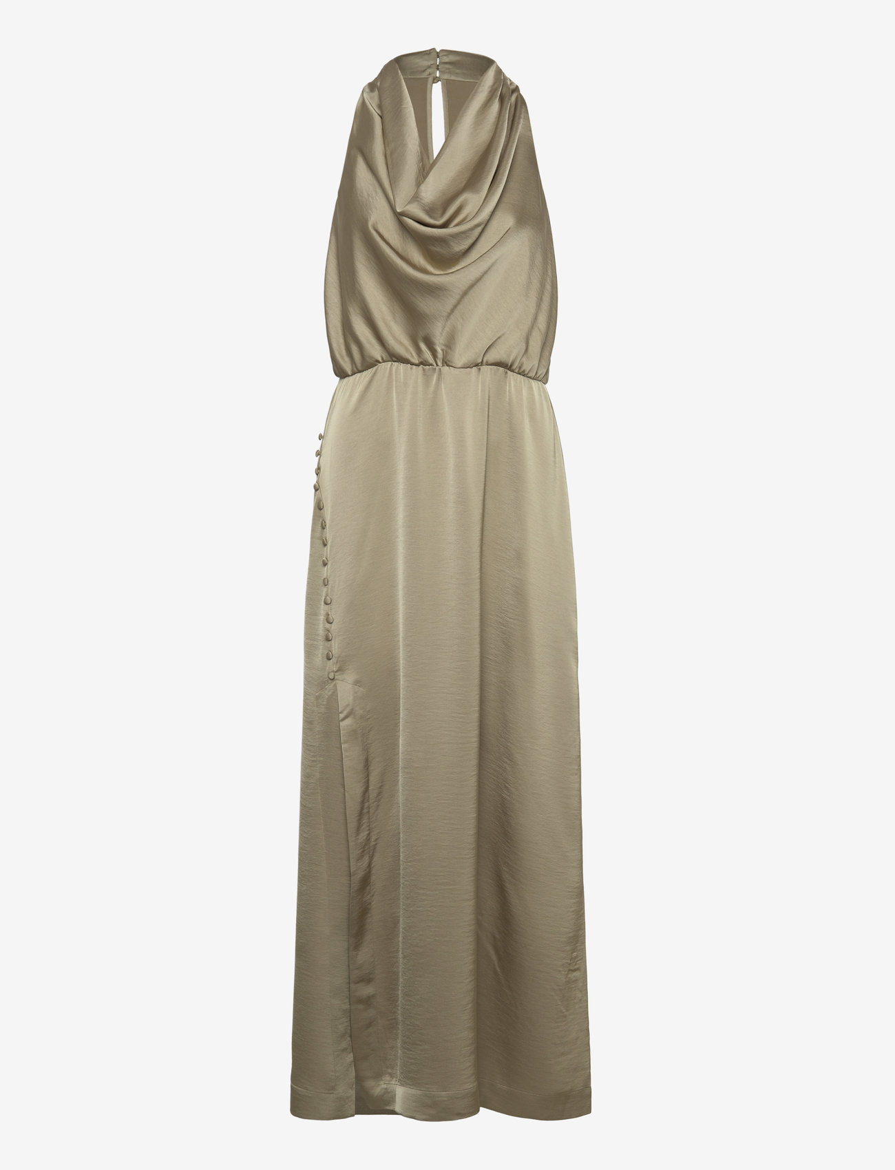 Dante6 - Dante6-Marryme satin halter maxi dress - maxi dresses - sunlit grass - 1