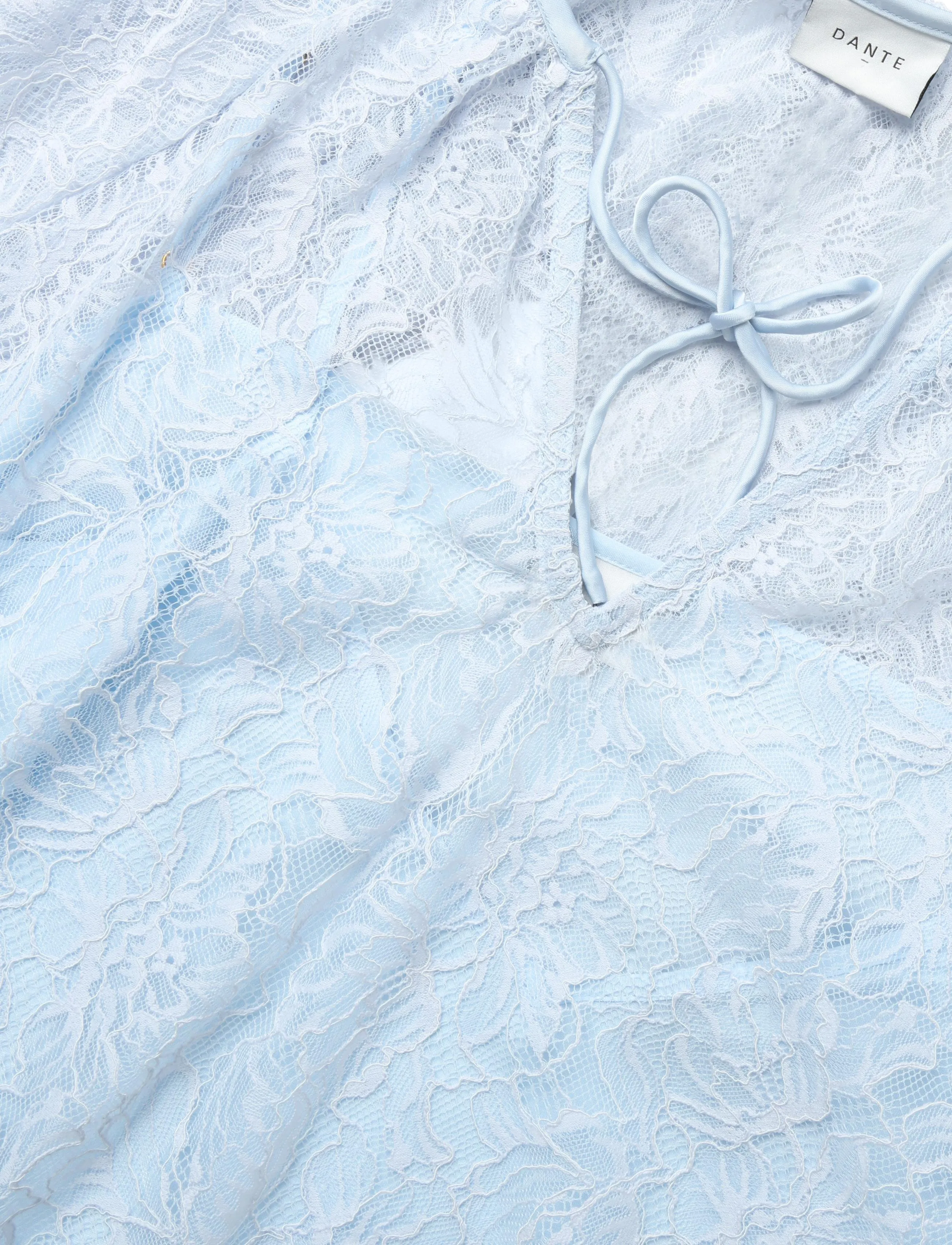 Dante6 - Dante6-Zilan boho detailed lace top - långärmade blusar - crystal blue - 2