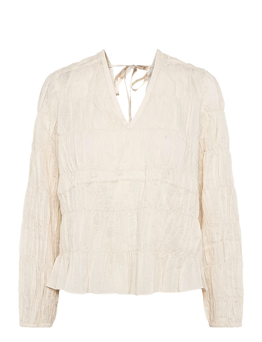 Dante6 - Dante6-Esmé smocked boho top - butter cream - 0