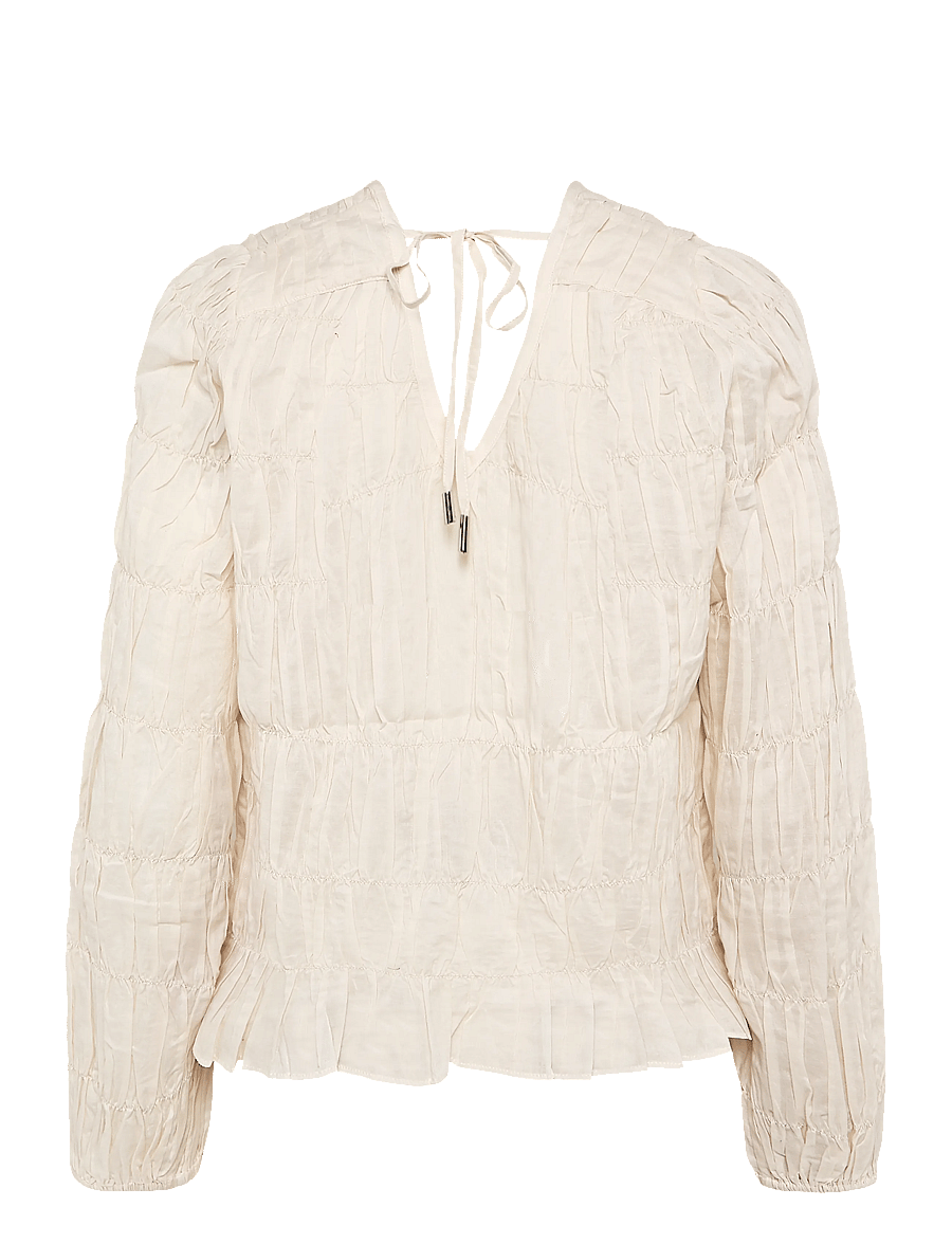 Dante6 - Dante6-Esmé smocked boho top - butter cream - 1
