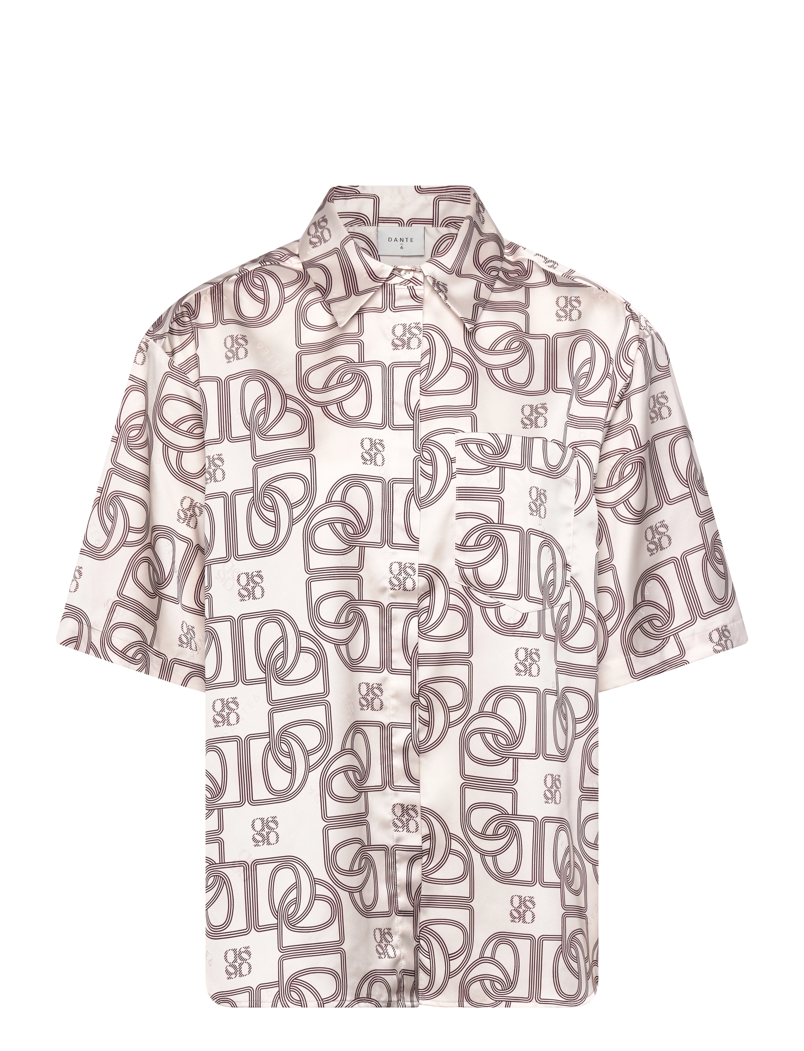 DANTE6 Dante6-Peju Logo Printed Long Bluse Patterned - 42 - Damen