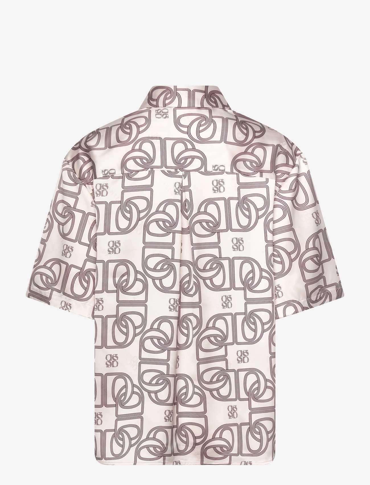 Dante6 - Dante6-Peju logo printed long blouse - kortærmede bluser - butter cream - 2