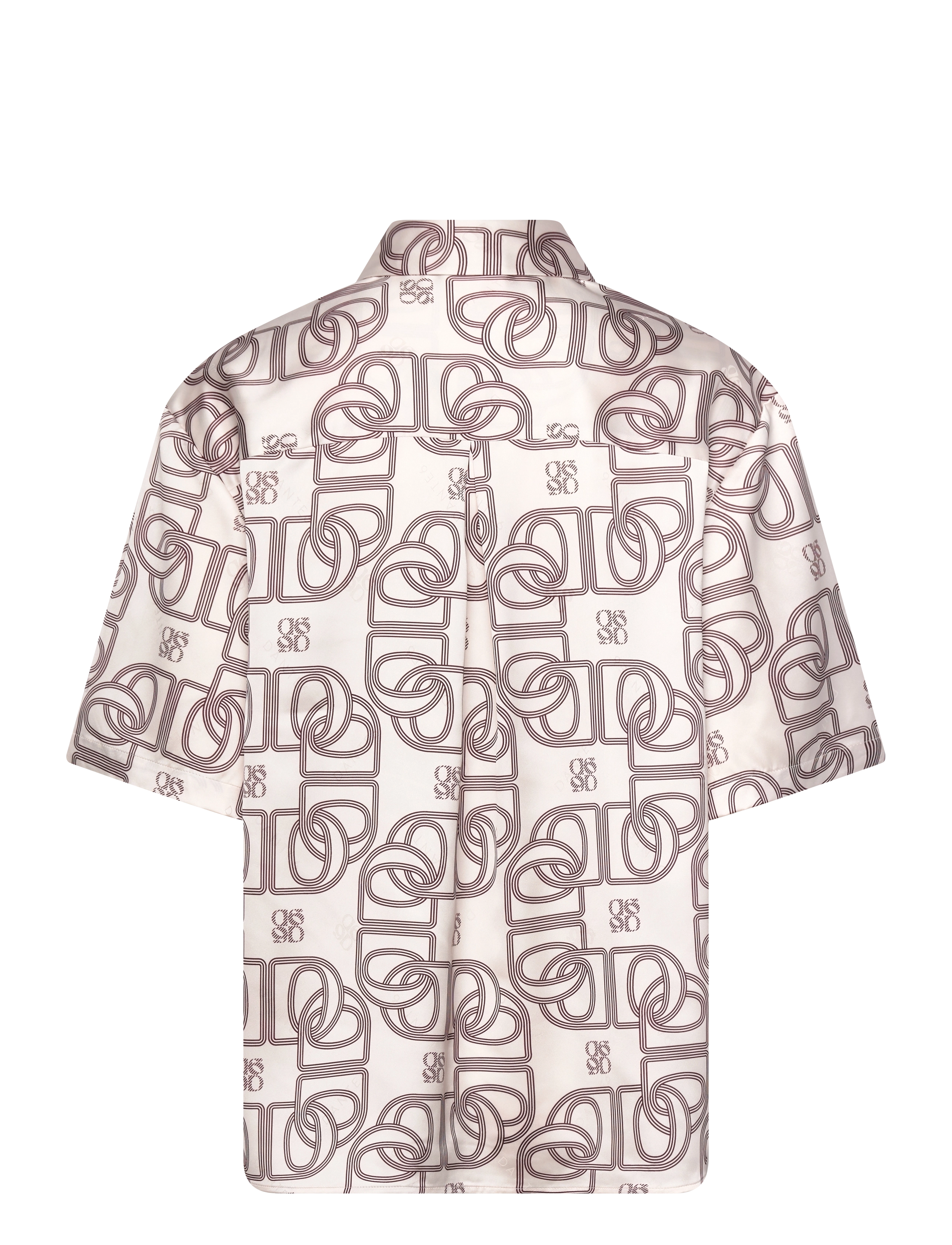 Dante6 - Dante6-Peju logo printed long blouse - kurzämlige blusen - butter cream - 2