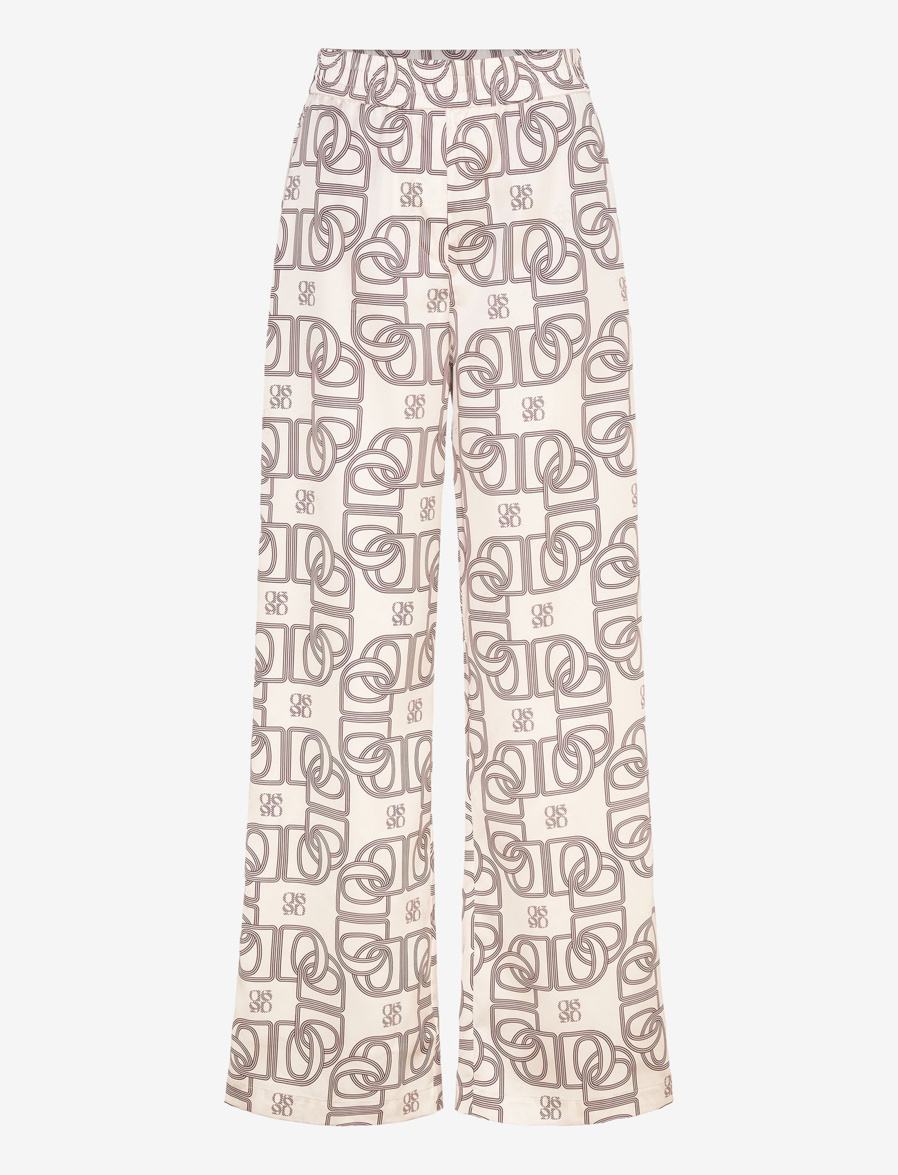 Dante6 - Dante6-Teo logo printed wide leg pants - hosen mit weitem bein - butter cream - 1