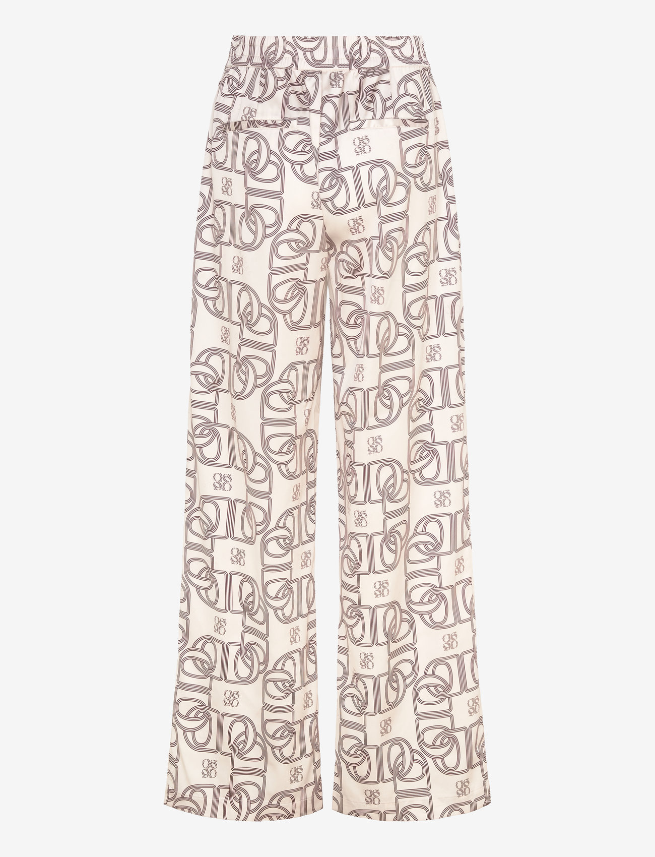 Dante6 - Dante6-Teo logo printed wide leg pants - hosen mit weitem bein - butter cream - 2
