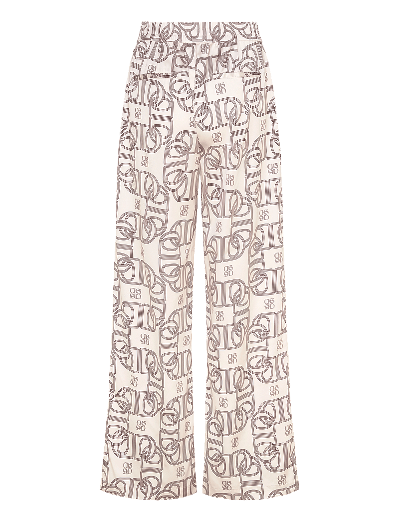 Dante6 - Dante6-Teo logo printed wide leg pants - hosen mit weitem bein - butter cream - 2