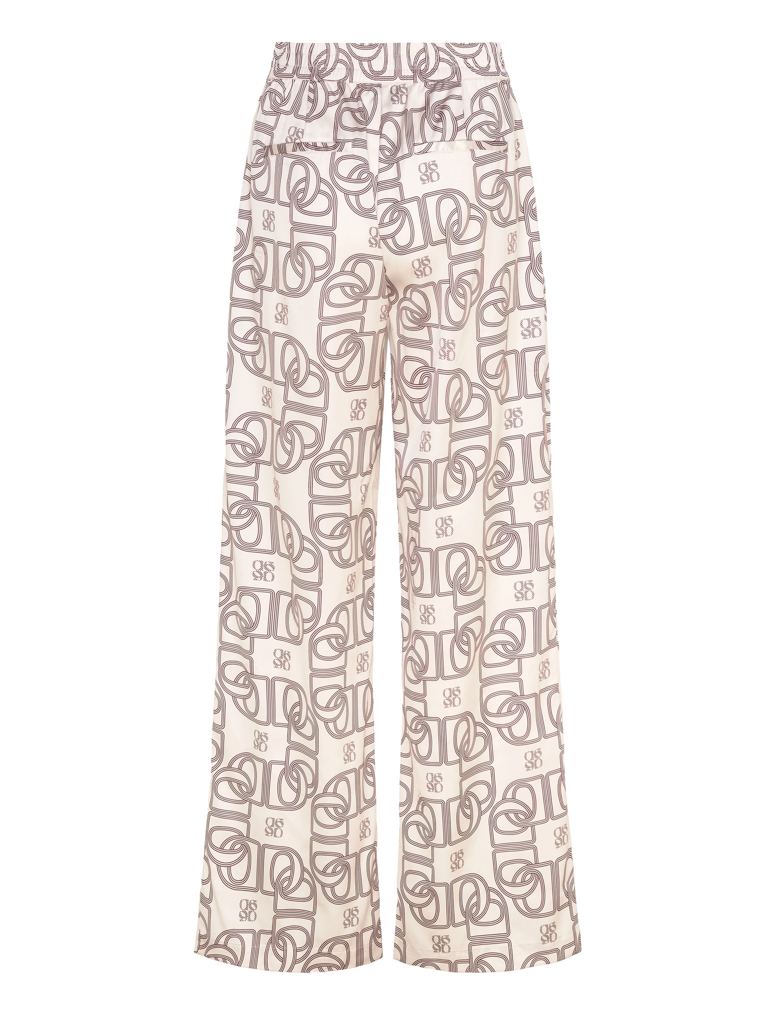 Dante6 - Dante6-Teo logo printed wide leg pants - wide leg trousers - butter cream - 2