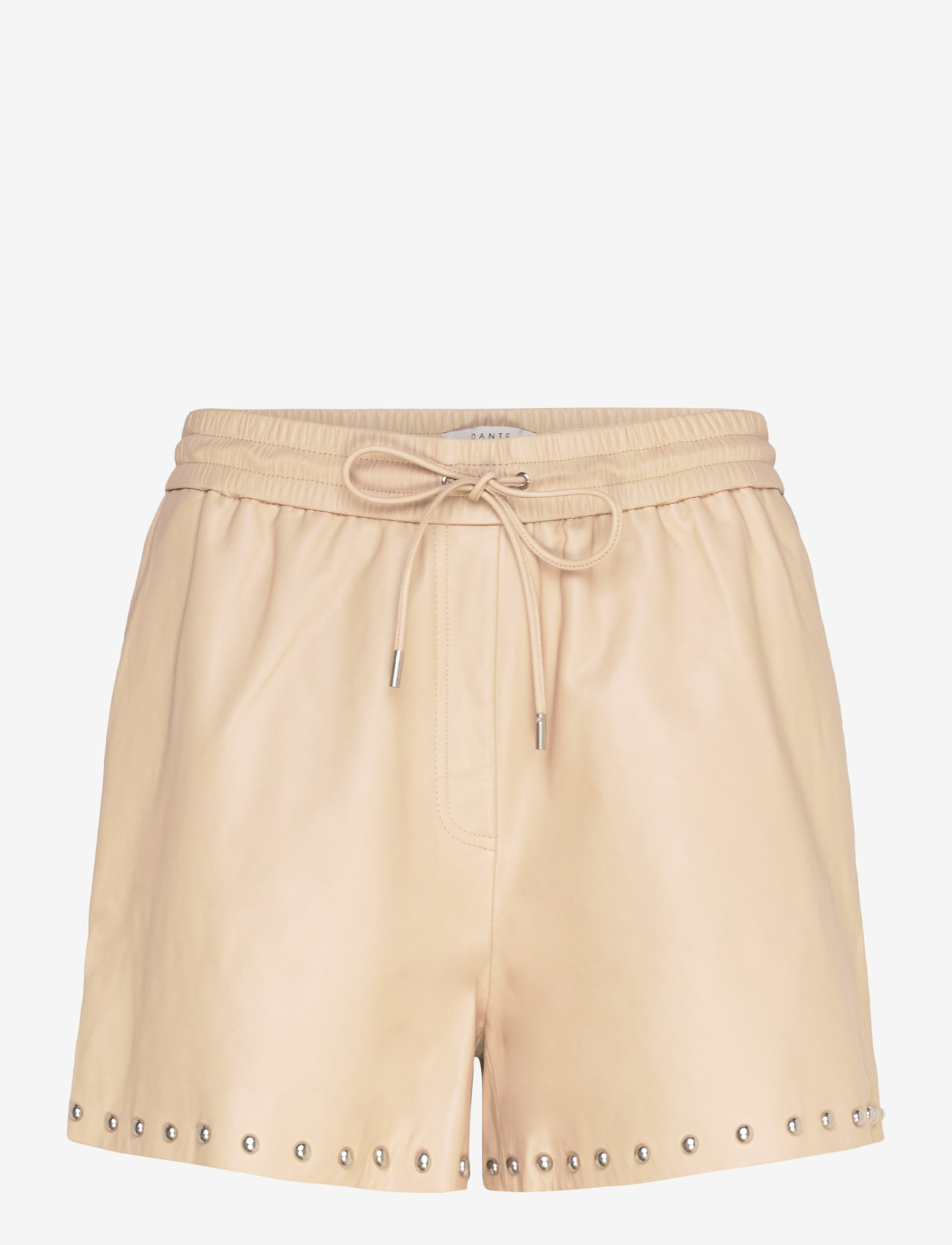 Dante6 - Dante6-Ginger studded leather shorts - nahast lühikesed püksid - sesame beige - 1