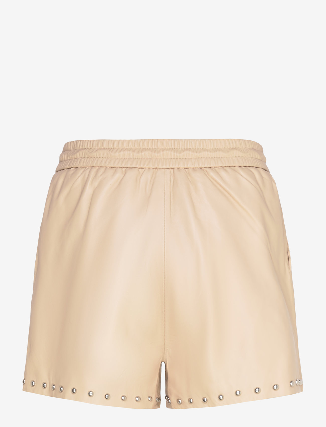 Dante6 - Dante6-Ginger studded leather shorts - nahast lühikesed püksid - sesame beige - 2