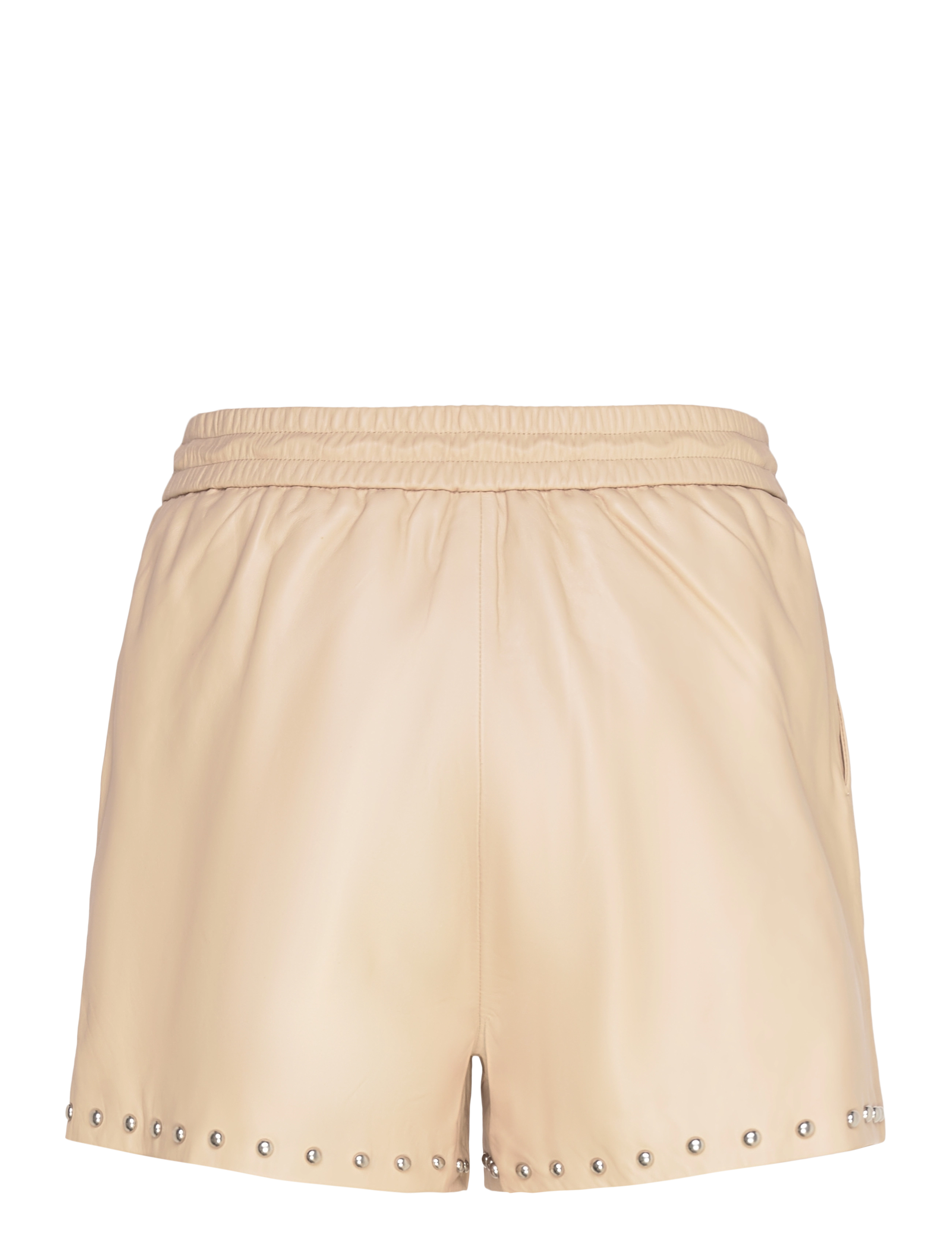 Dante6 - Dante6-Ginger studded leather shorts - ledershorts - sesame beige - 2