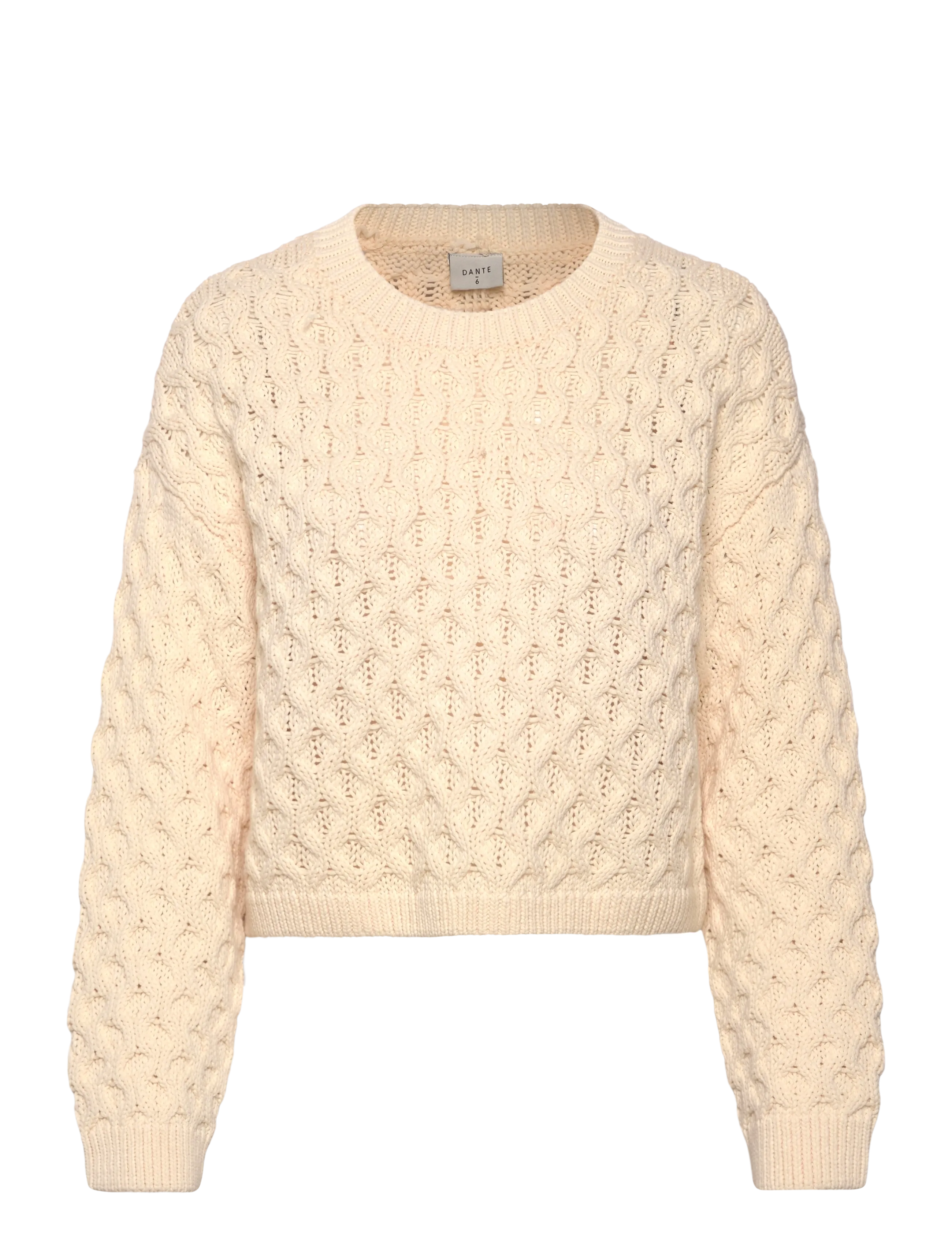 DANTE6 Dante6-Tulsa Open Back Cable Sweat Cream - L - Damen
