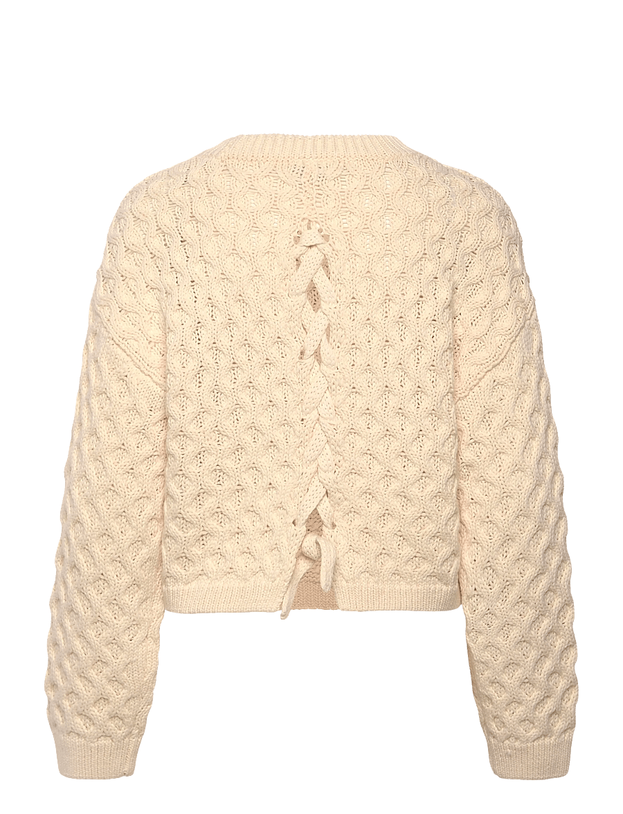 Dante6 - Dante6-Tulsa open back cable sweat - swetry - butter cream - 1