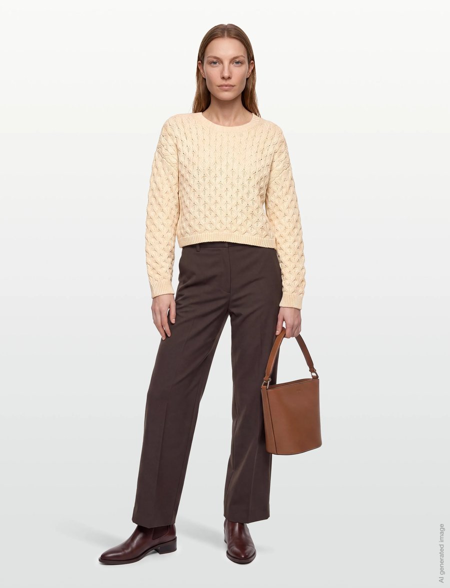 Dante6 - Dante6-Tulsa open back cable sweat - pullover - butter cream - 0