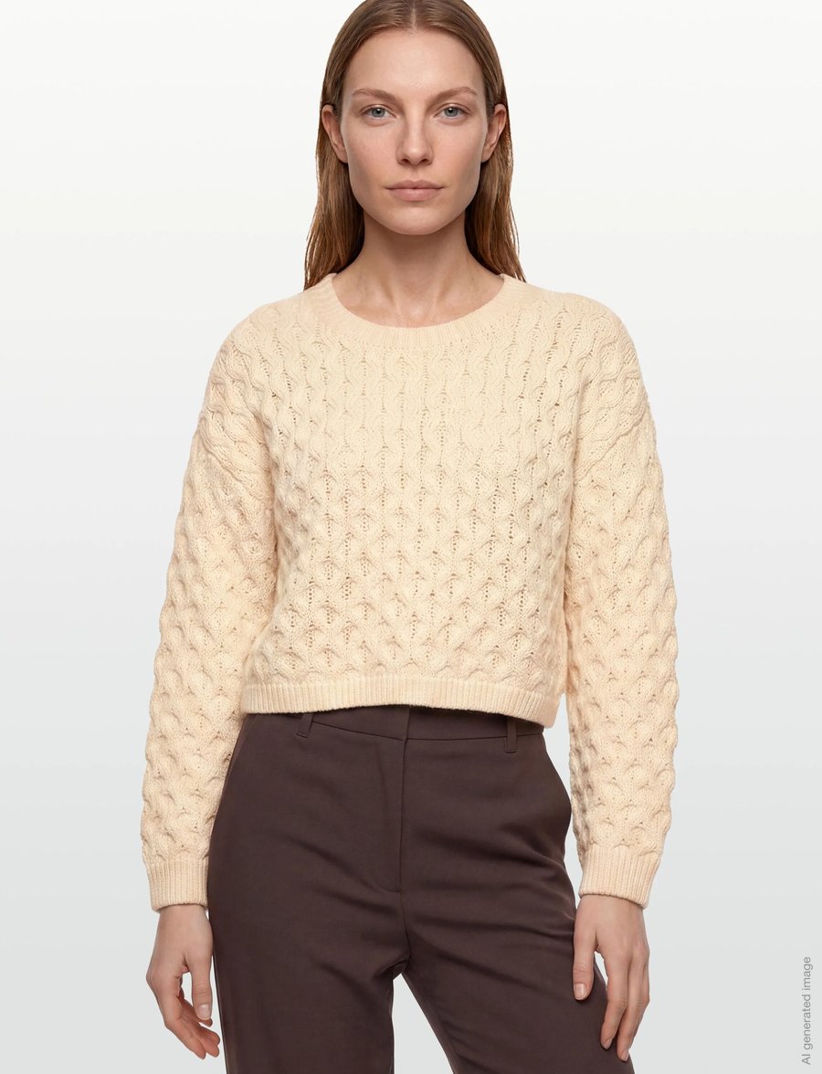 Dante6 - Dante6-Tulsa open back cable sweat - pullover - butter cream - 3