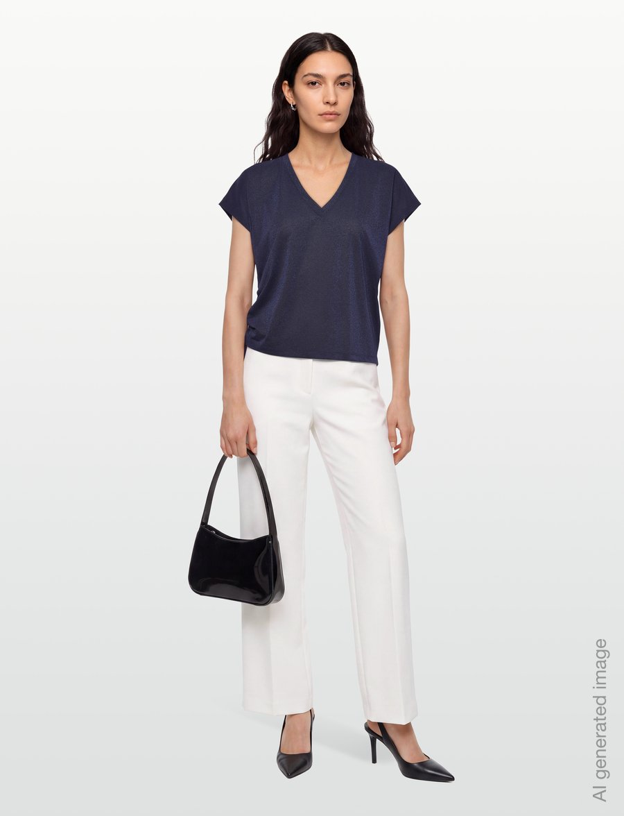 Dante6 - Dante6-Guizy lurex detailed top - t-shirts - sapphire blue - 0