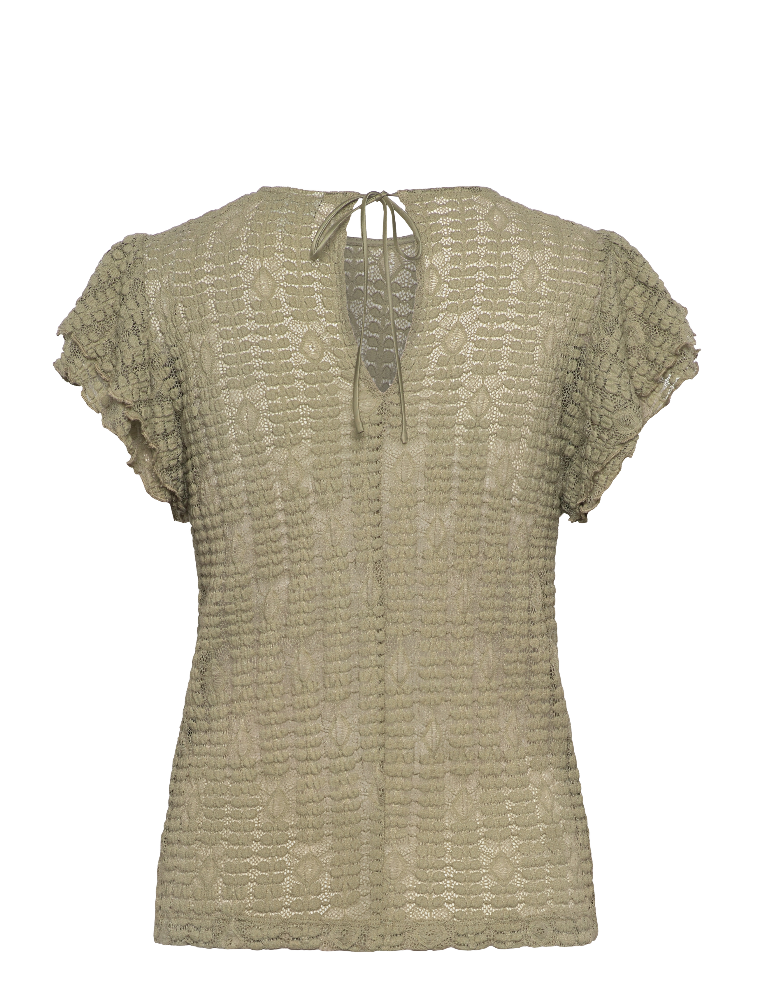 Dante6 - Dante6-Marlowé lace volant top - kortärmade blusar - sunlit grass - 2