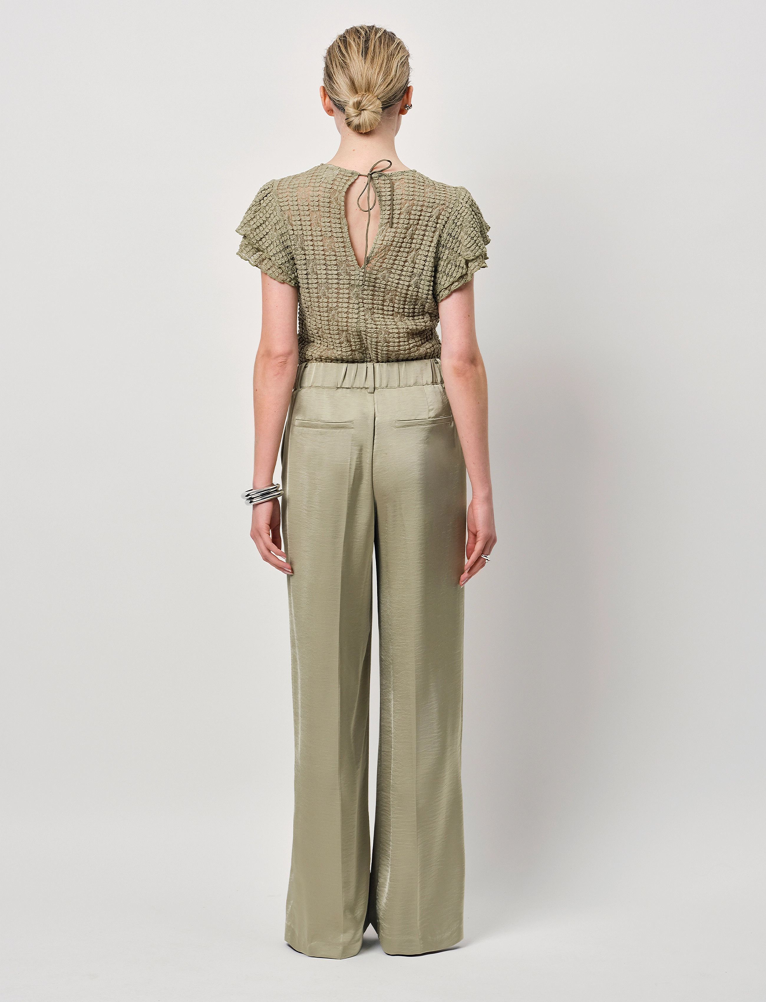 Dante6 - Dante6-Marlowé lace volant top - kortärmade blusar - sunlit grass - 4