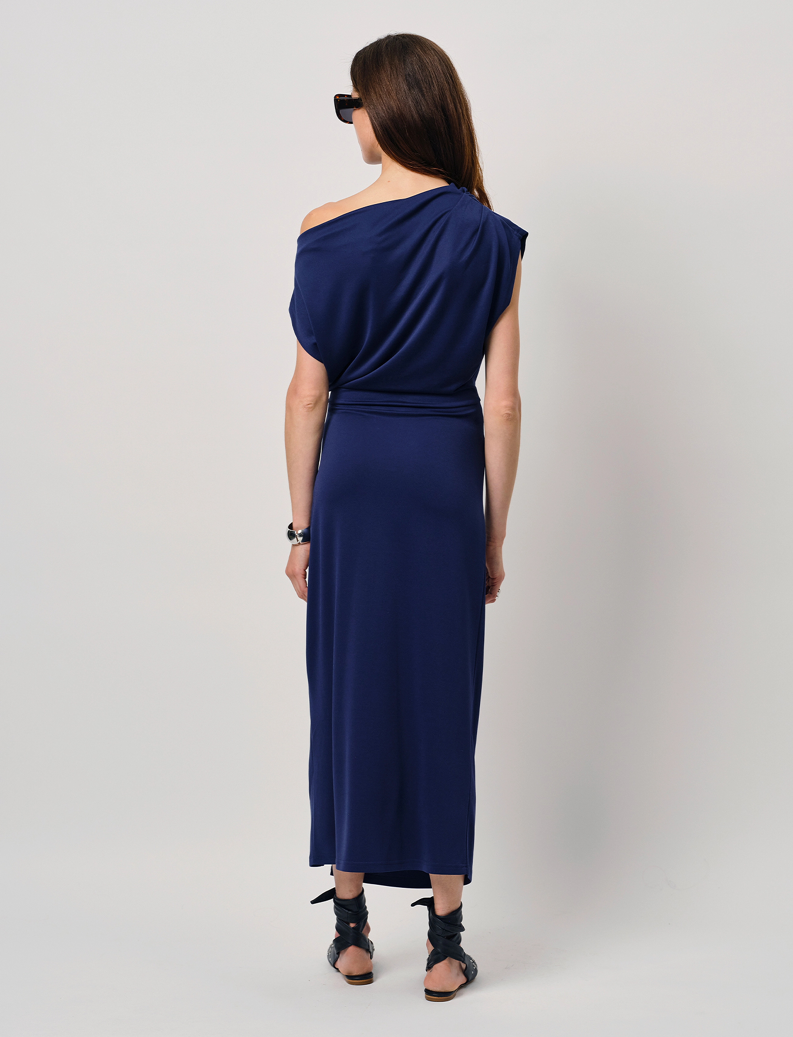 Dante6 - Dante6-Jett off-shoulder jersey dress - maxi kjoler - sapphire blue - 4