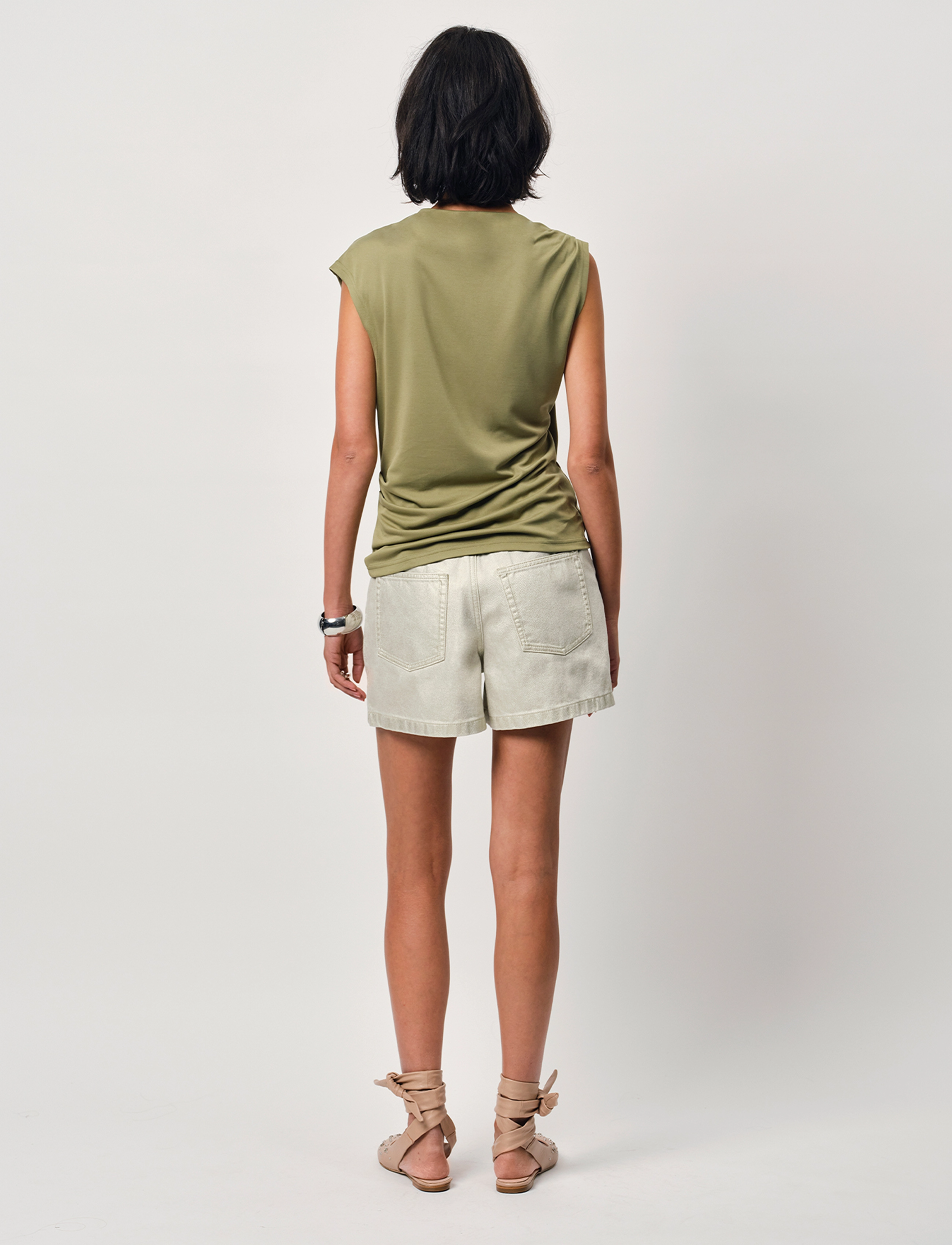Dante6 - Dante6-Vicente twist detail jersey top - olive glow - 4